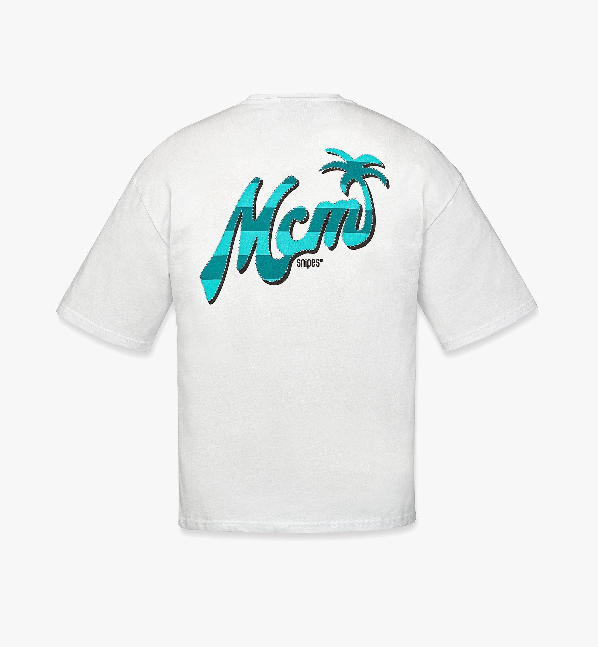 MCM MCM x SNIPES Rhinestone Logo T-Shirt White MHTFSMM21WT00L Alternate View 1