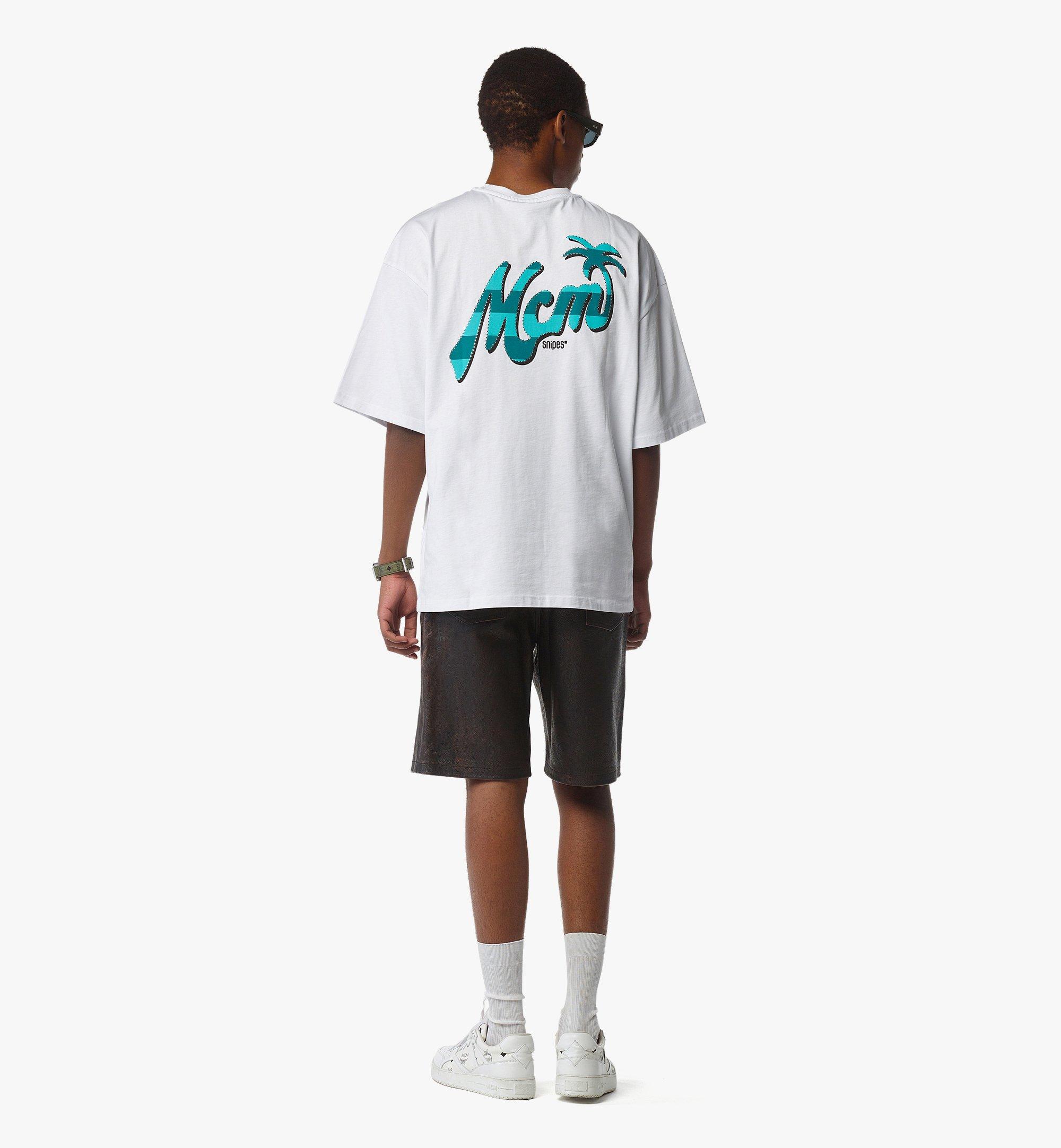 MCM MCM x SNIPES Rhinestone Logo T-Shirt White MHTFSMM21WT00L Alternate View 3