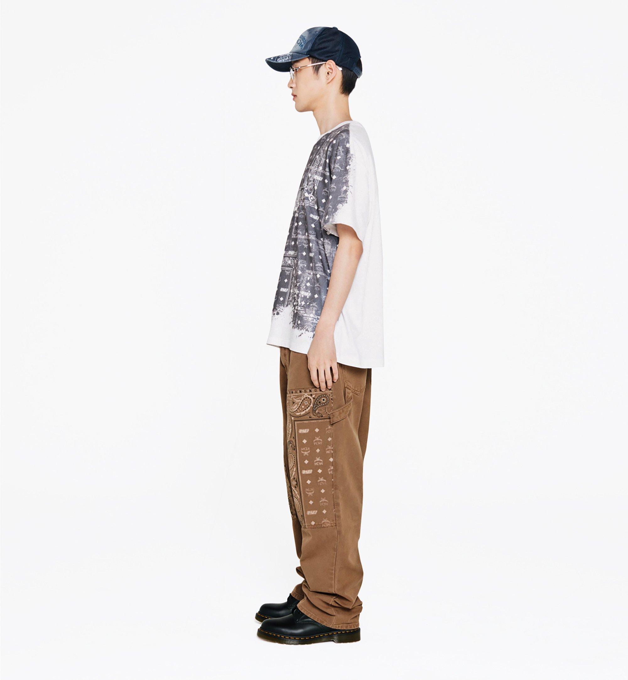 MCM MCM X KASINA Distressed Bandana Monogram Print T-Shirt White MHTFSMM24WT00S Alternate View 2
