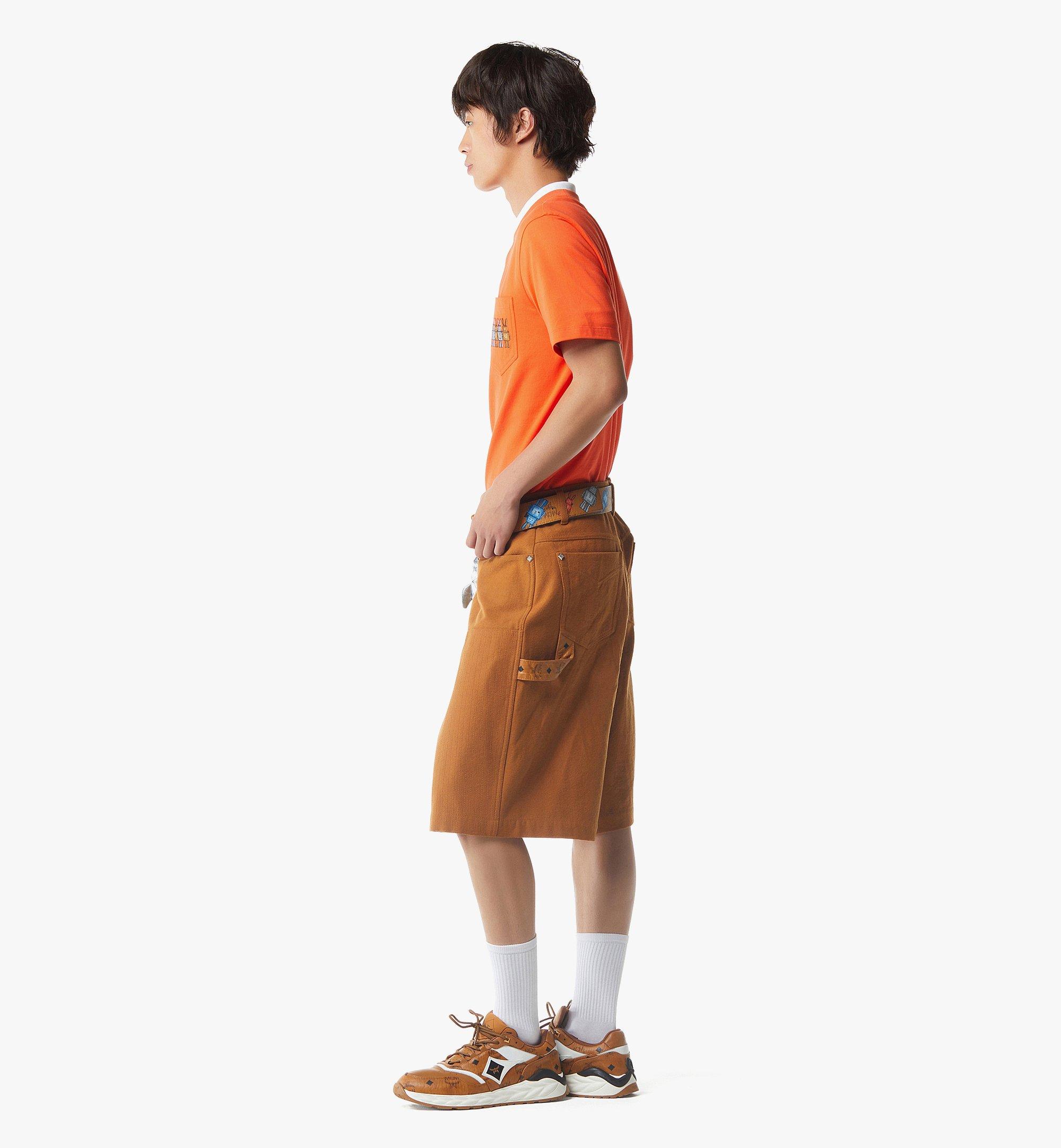 MCM Rabot Pocket T-Shirt in Organic Cotton Orange MHTGSMM05OQ0XL Alternate View 2
