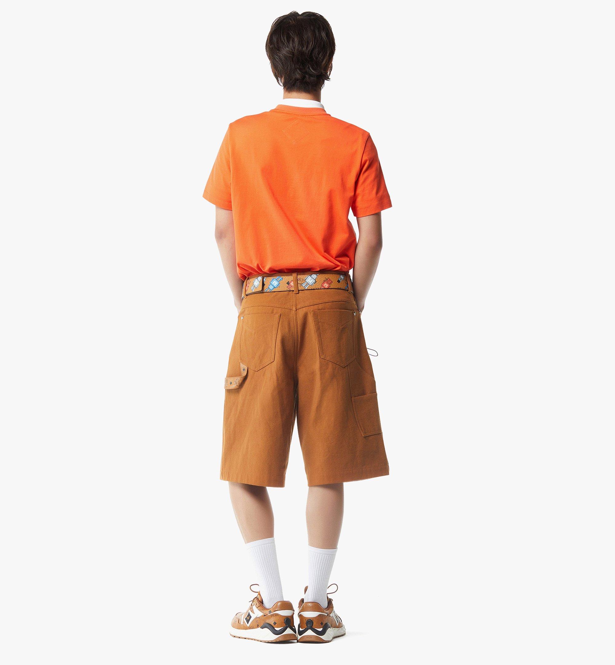 MCM Rabot Pocket T-Shirt in Organic Cotton Orange MHTGSMM05OQ0XL Alternate View 3
