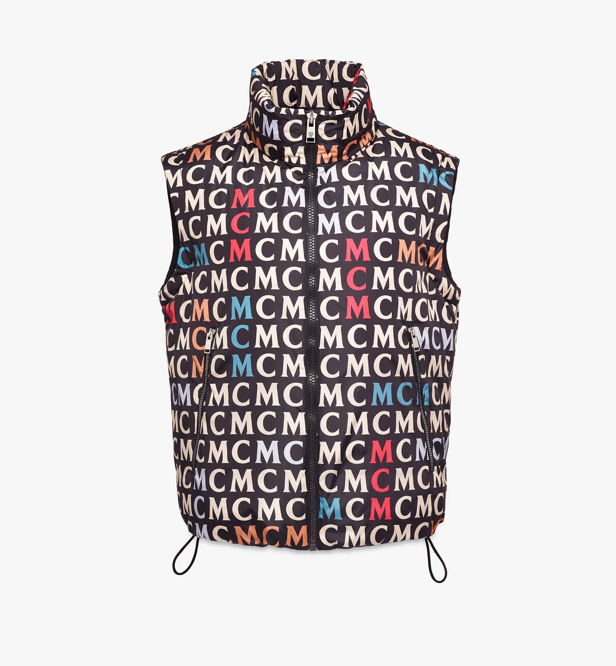 MCM Men's Quilted Vest in Monogram Nylon Black MHVAAMF01MW046 Alternate View 1