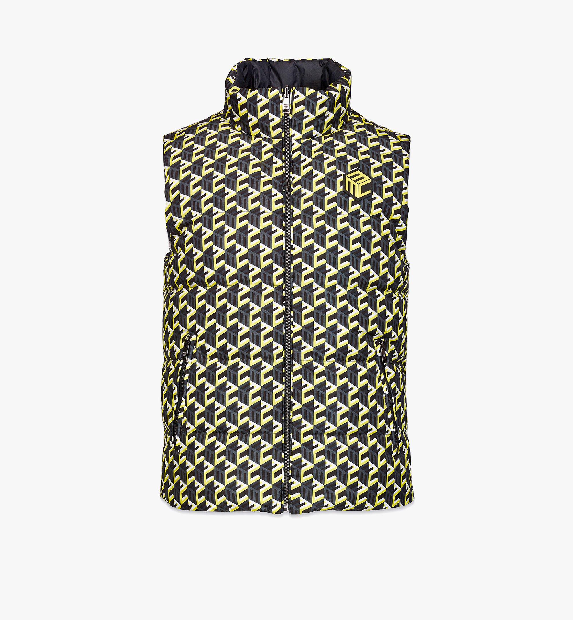 Men’s Cubic Monogram Print Reversible Vest in ECONYL®