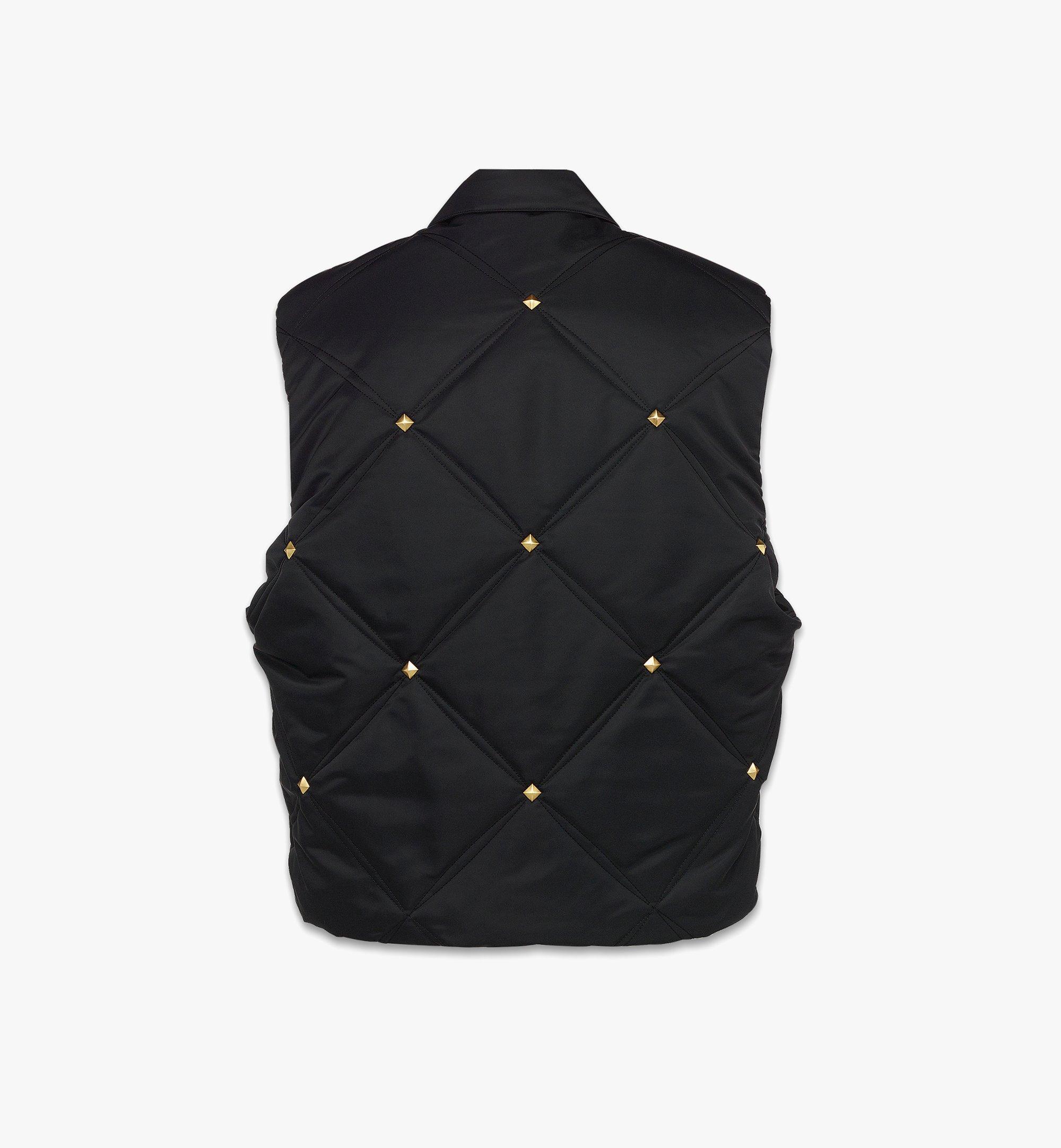 MCM Studded Vest in Recycled Nylon Black MHVESMM01BK2XL Alternate View 1