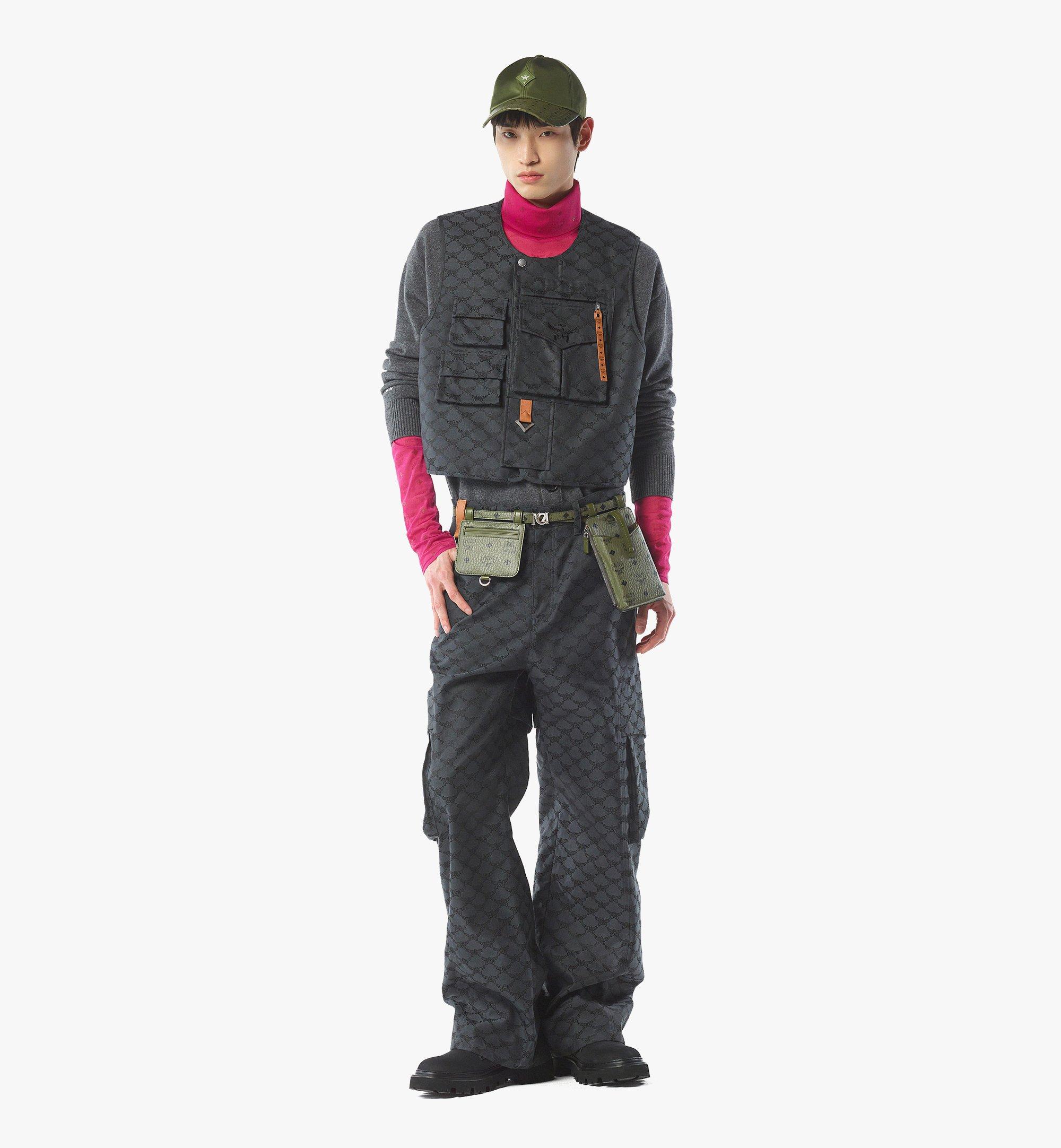 MCM Vest in Lauretos Jacquard Grey MHVFAMM02ED048 Alternate View 2