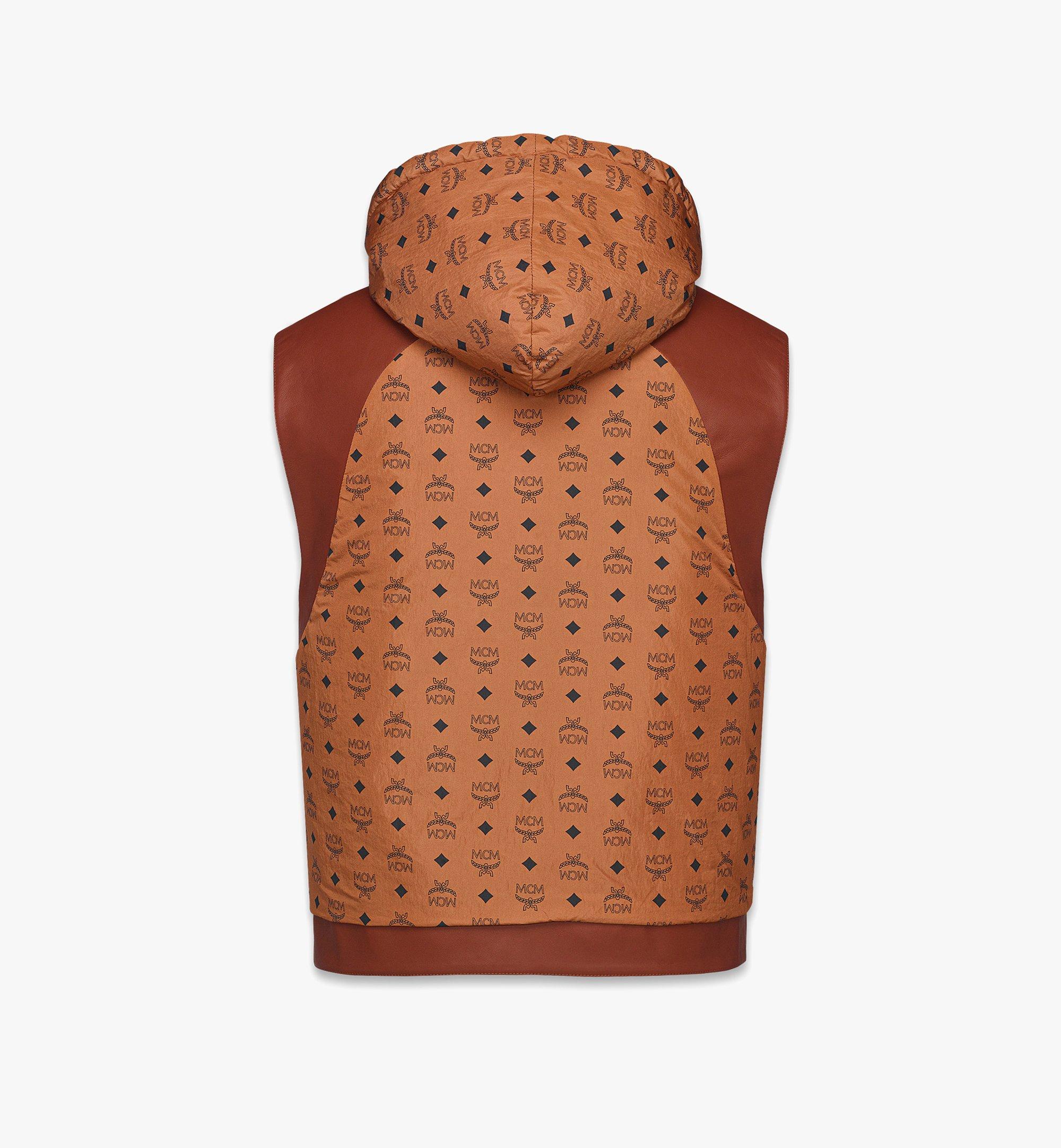 MCM Reversible Vest in Lamb Leather and Monogram Nylon Brown MHVFSMM02NR044 Alternate View 1