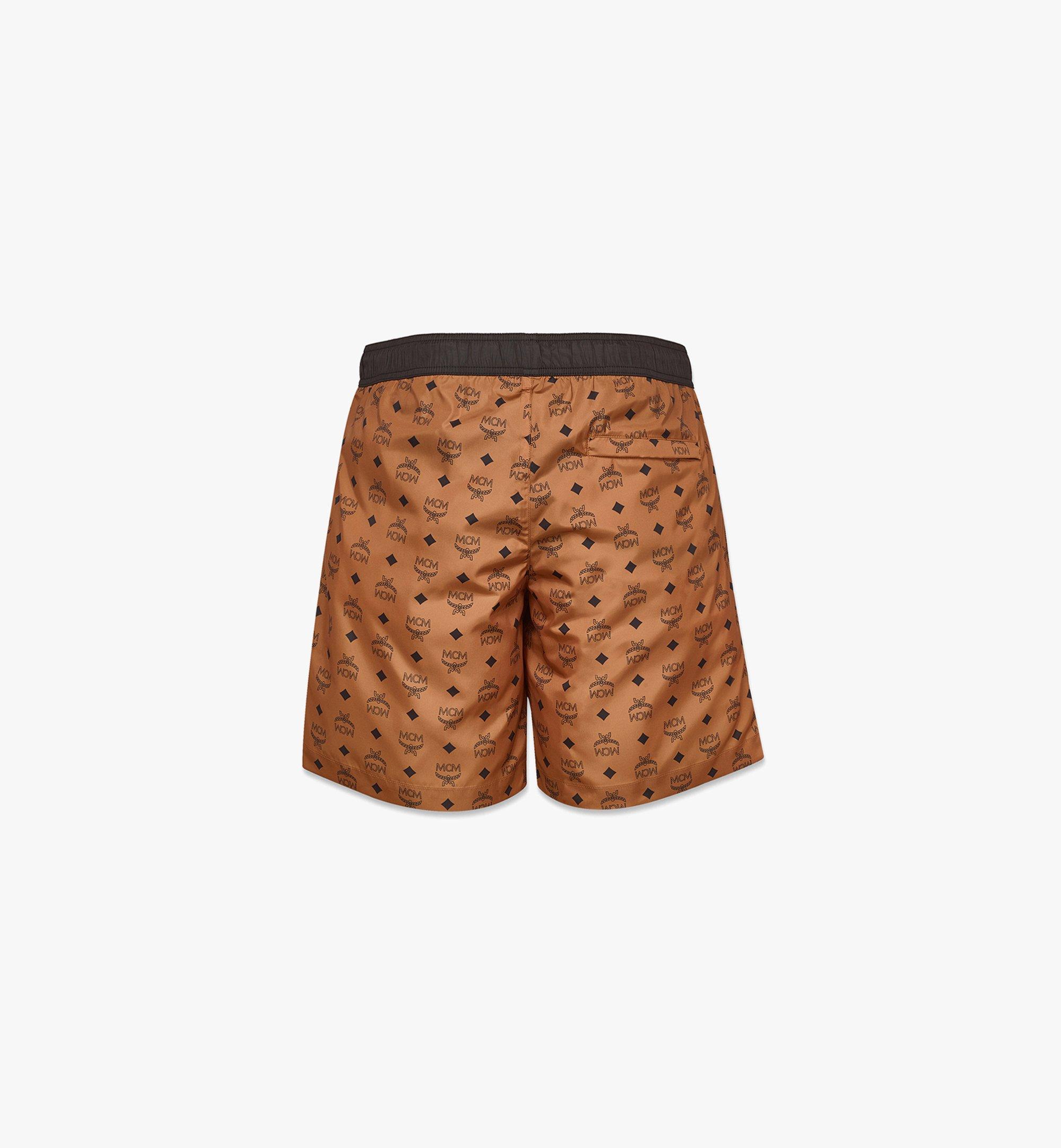 Large Monogram Print Swim Trunks Cognac