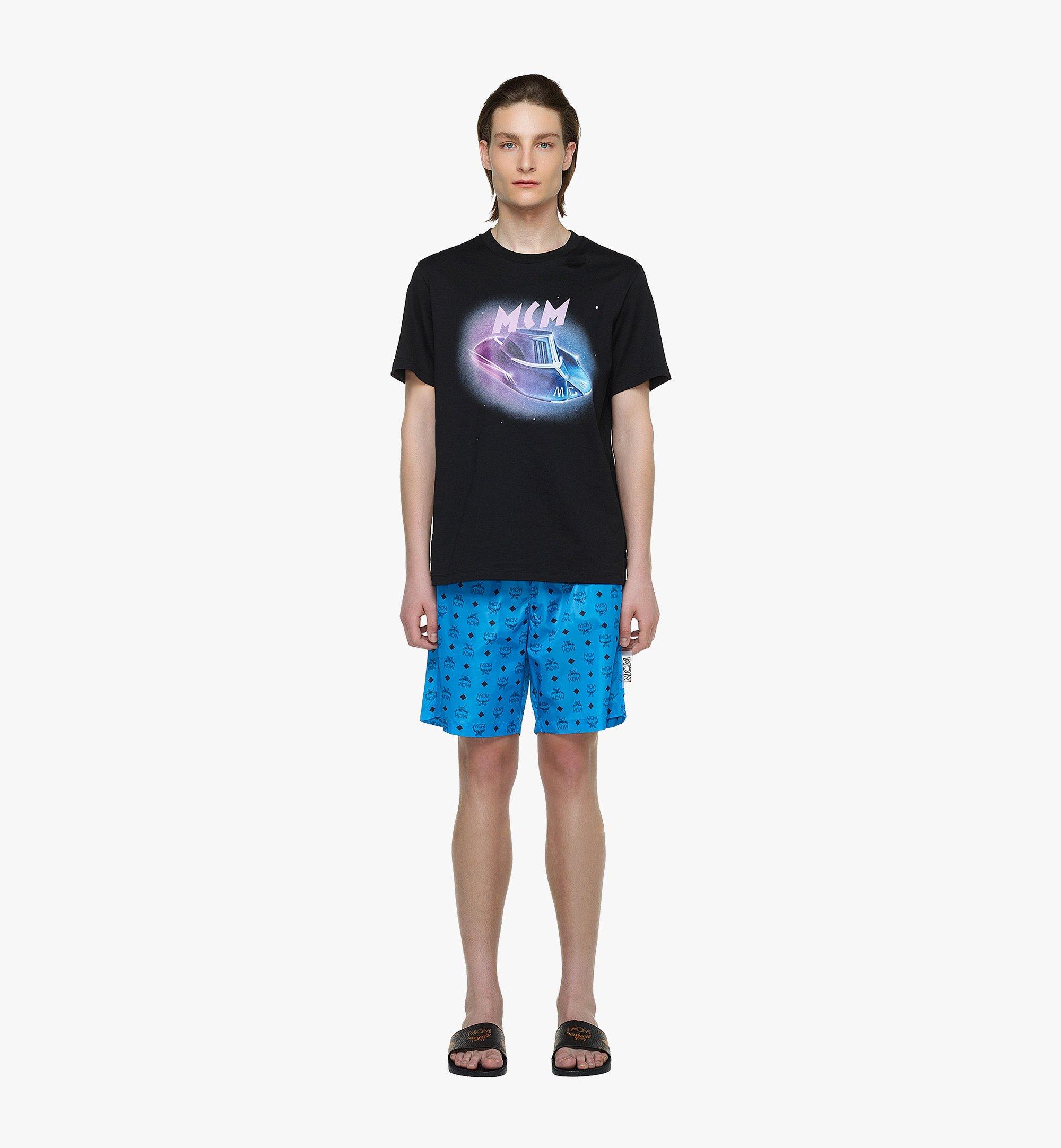 MCM Monogram Print Swim Trunks Blue MHWDSMM01HO00M Alternate View 2