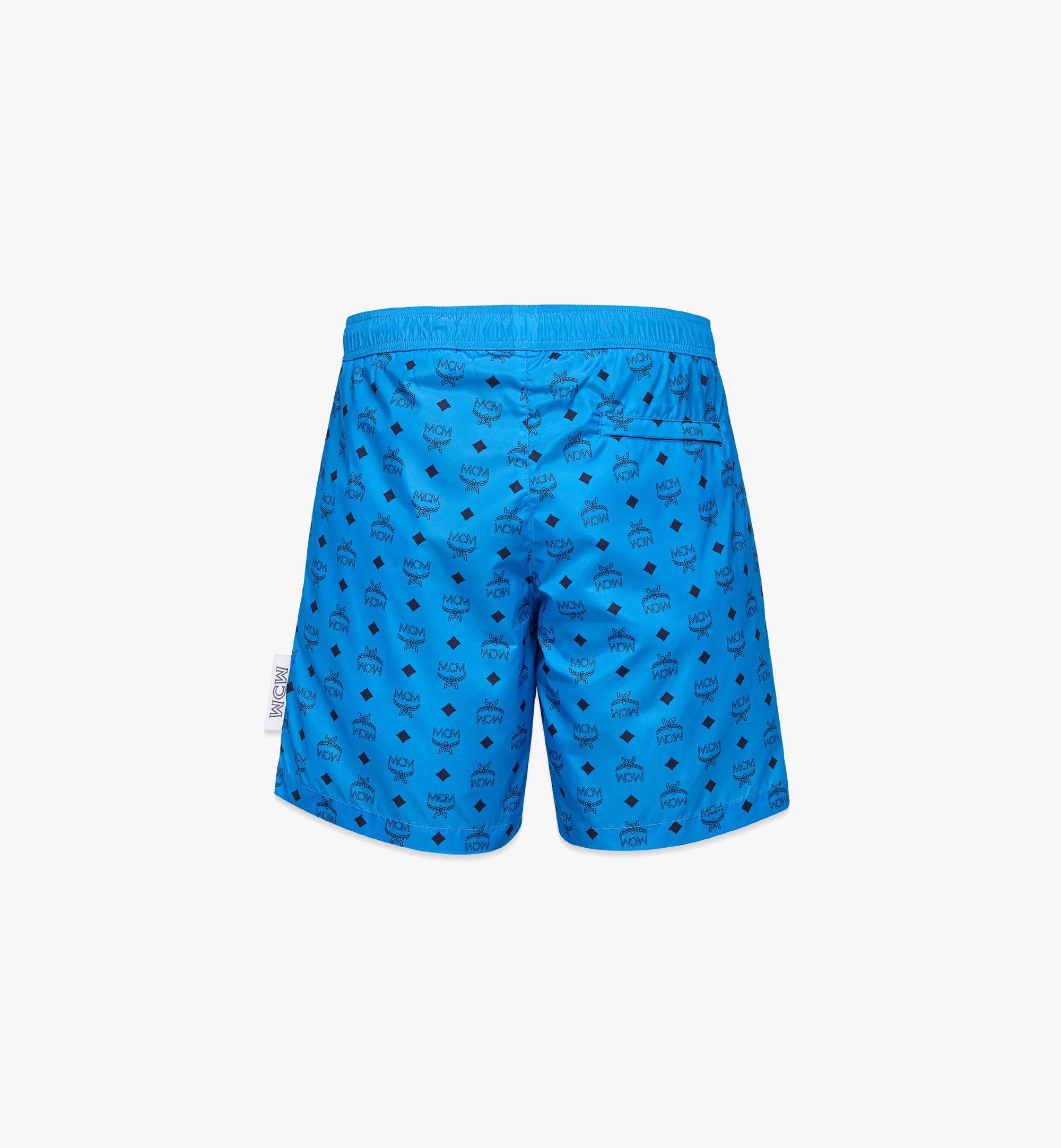 MCM Monogram Print Swim Trunks Blue MHWDSMM01HO00S Alternate View 1