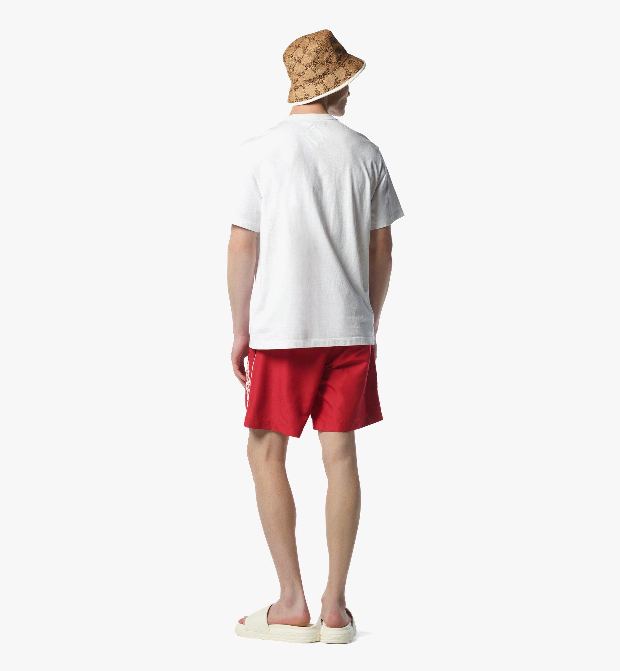 MCM Logo Print Swim Trunks Red MHWFSMM03XC2XL Plus de photos 3