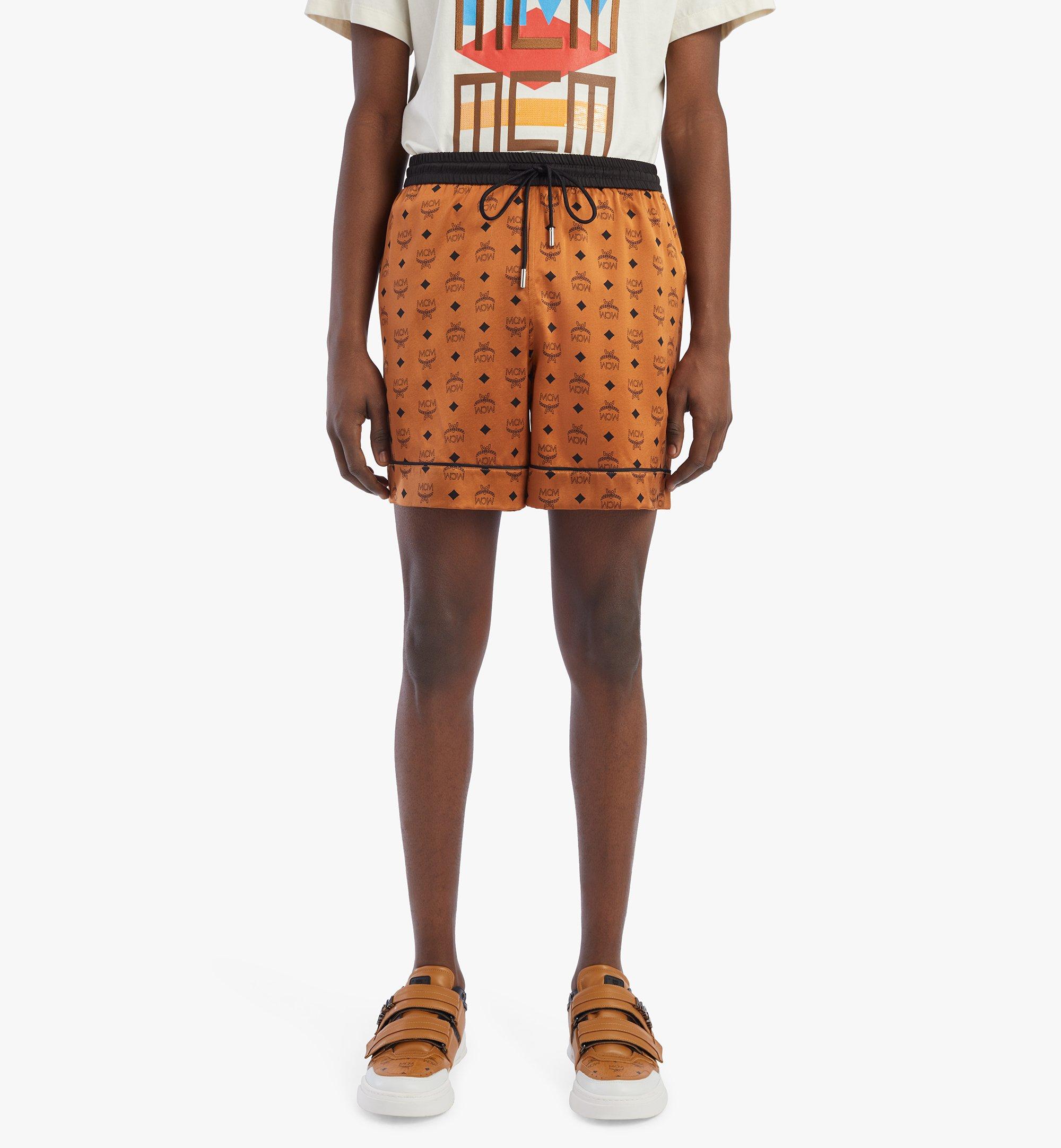 XXLarge Men’s Silk Print Boxer Shorts Cognac MCM ®US