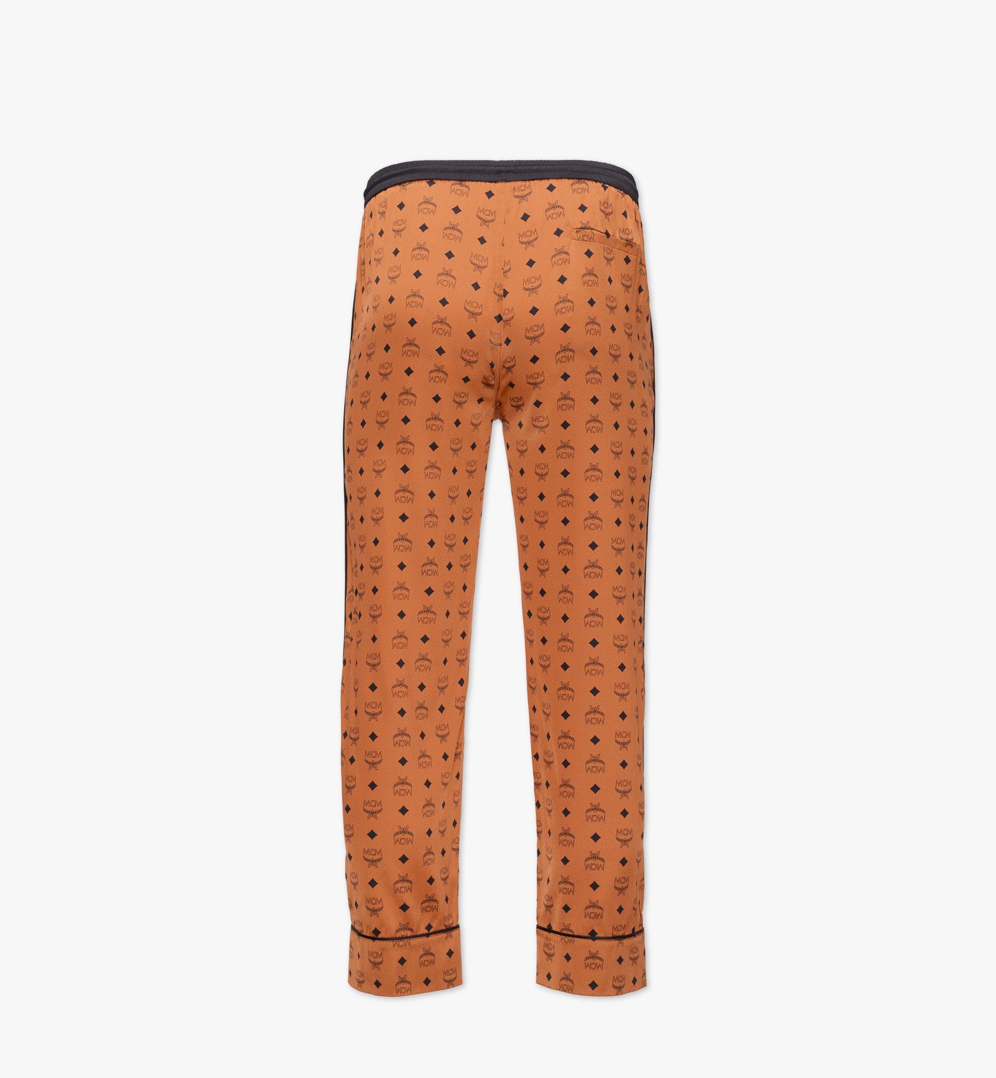 MCM Classic Logo Silk Pajama Pants Cognac MHXBSMM09CO00M Alternate View 1