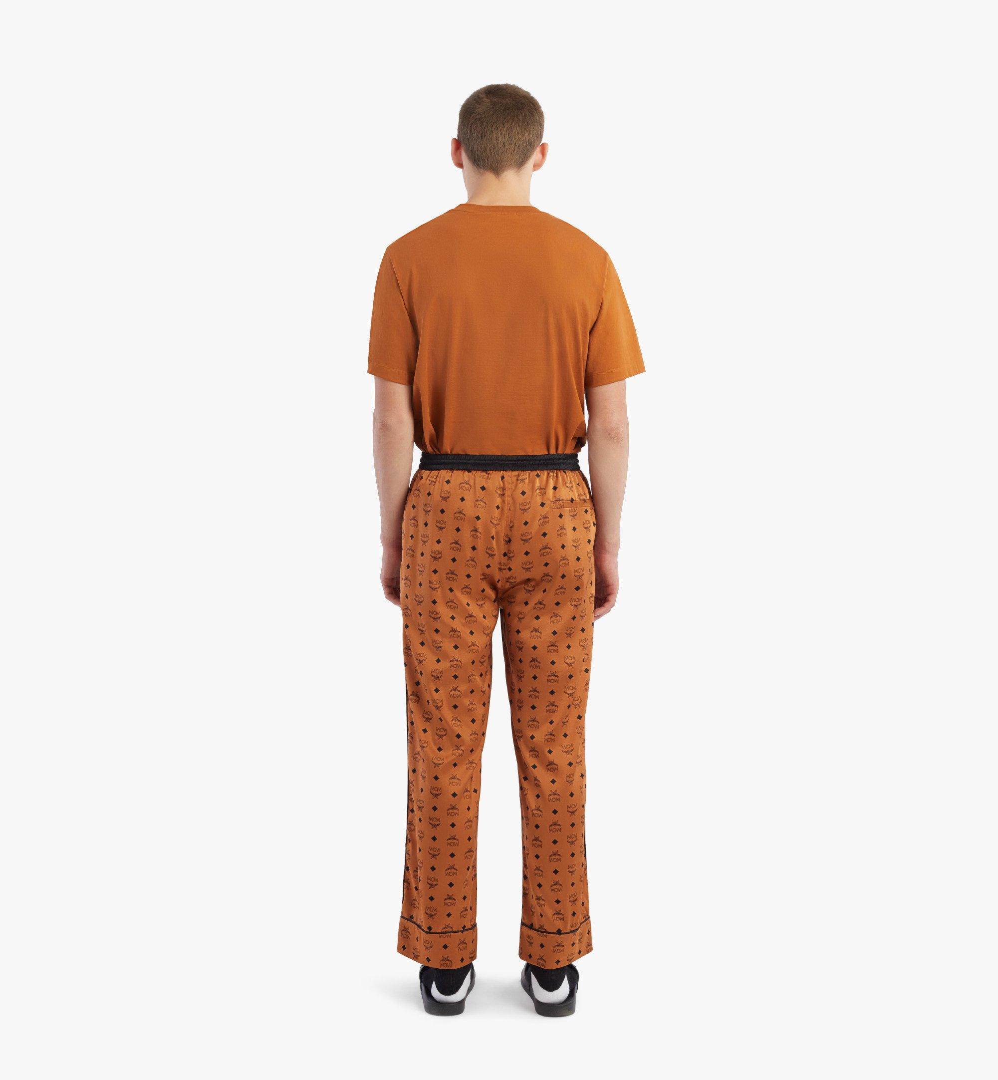 MCM クラシックロゴ シルク パジャマパンツ Cognac MHXBSMM09CO0XL ほかの角度から見る 2