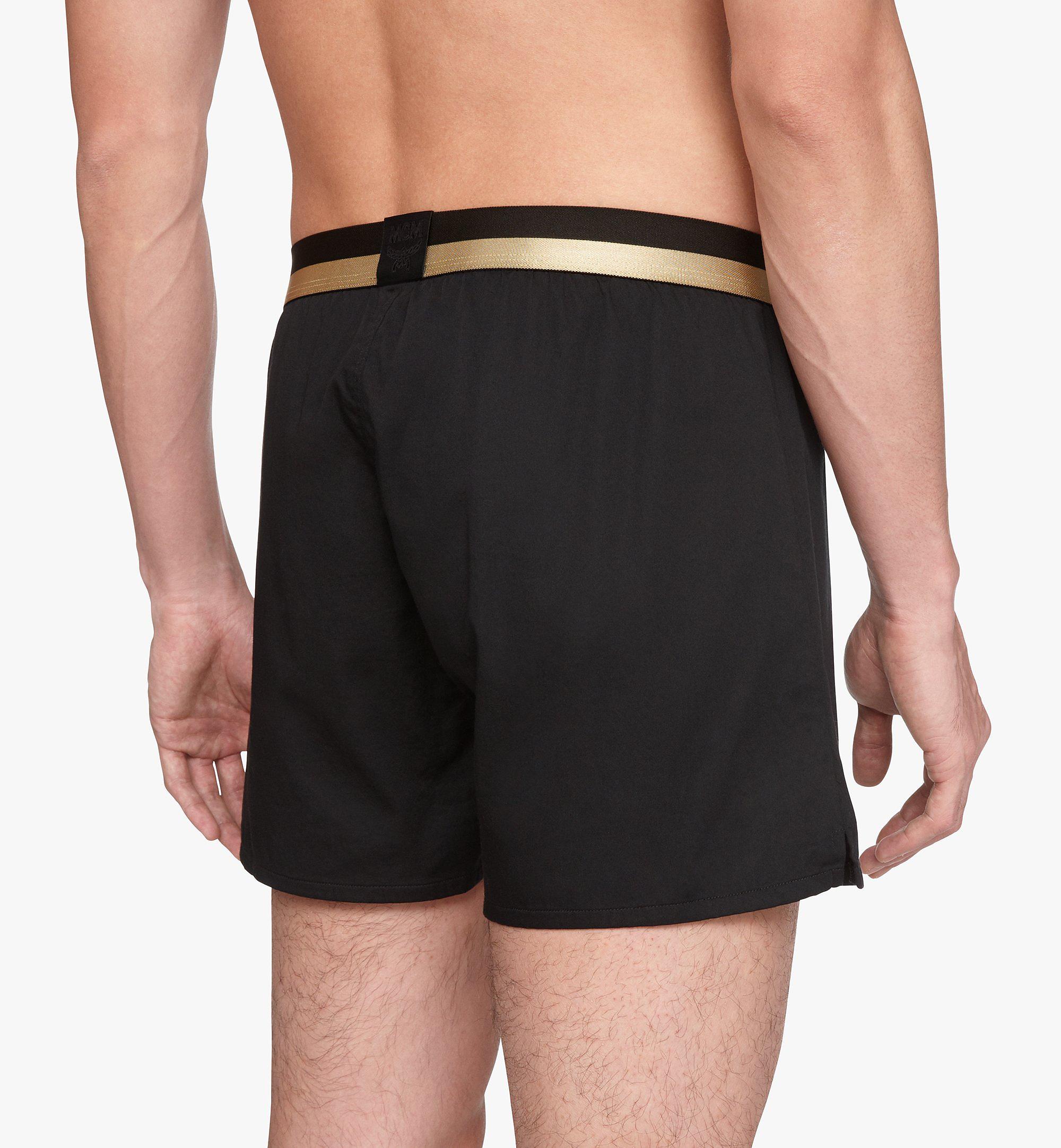 Large Men's 1976 Woven Boxer Shorts Black MCM ®US