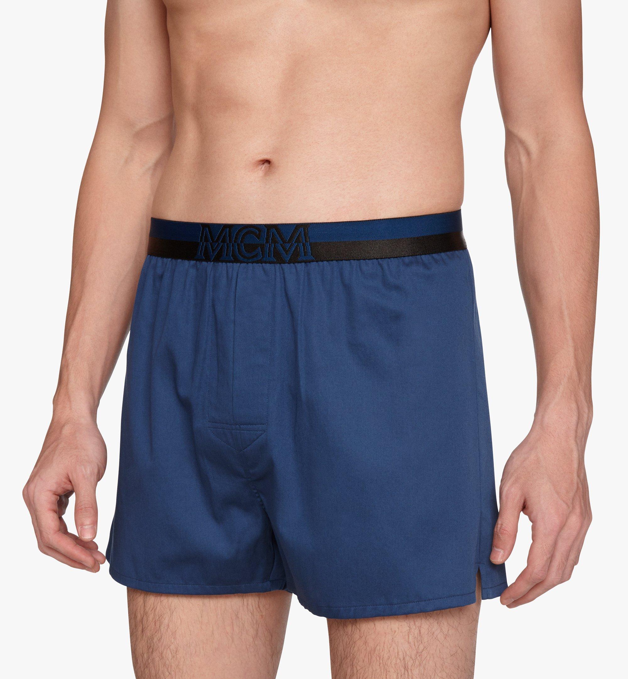 Large Men's 1976 Woven Boxer Shorts Blue | MCM ®US