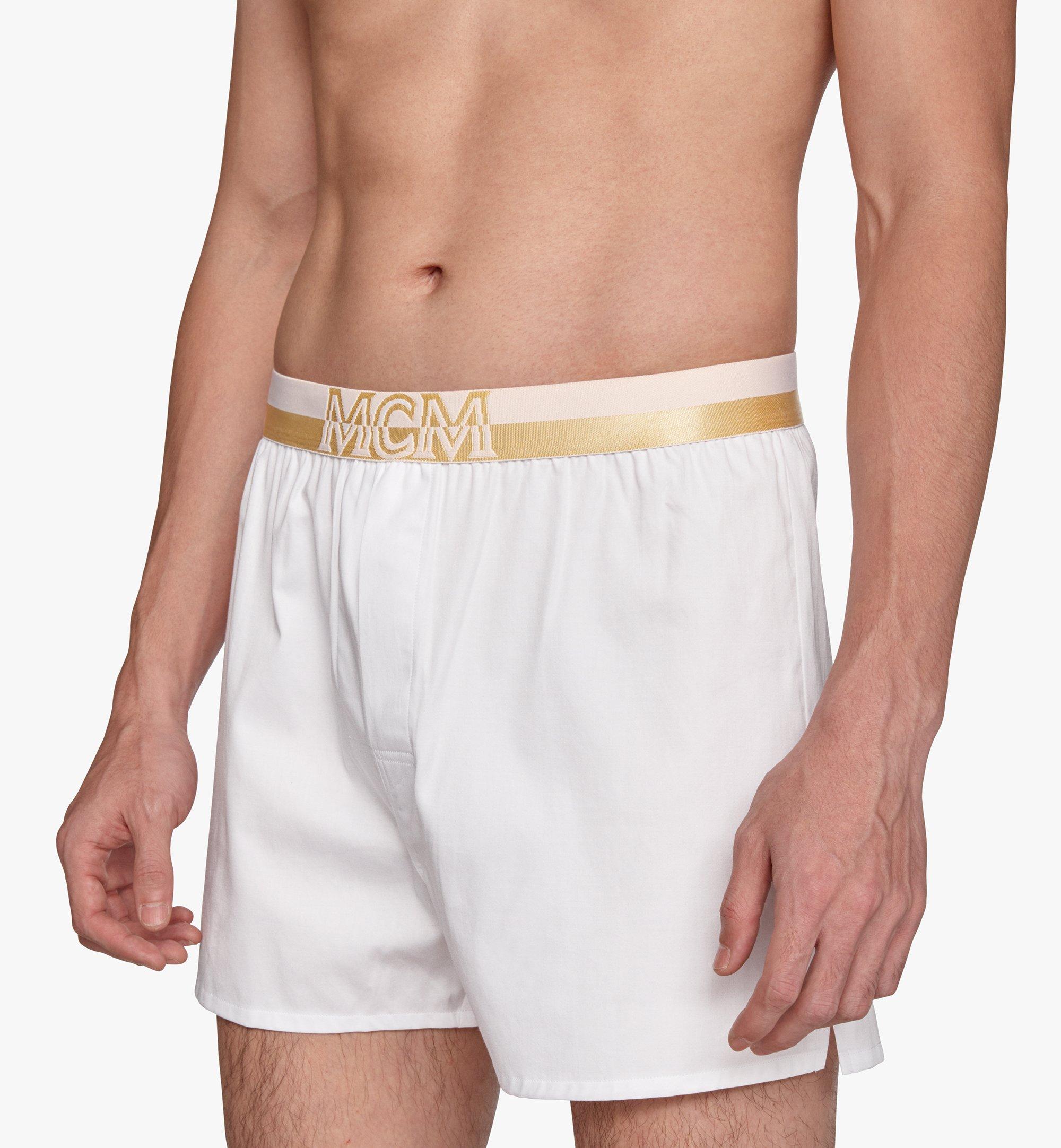 Download Medium Men's 1976 Woven Boxer Shorts White | MCM® US