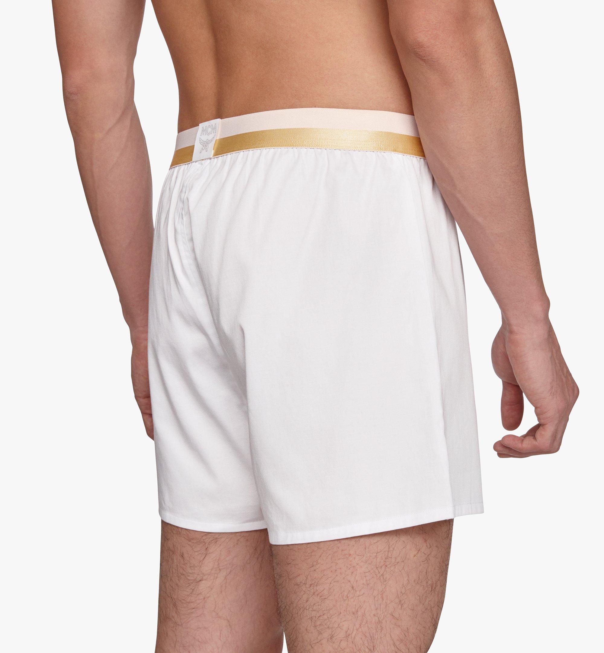 Download Medium Men's 1976 Woven Boxer Shorts White | MCM® US