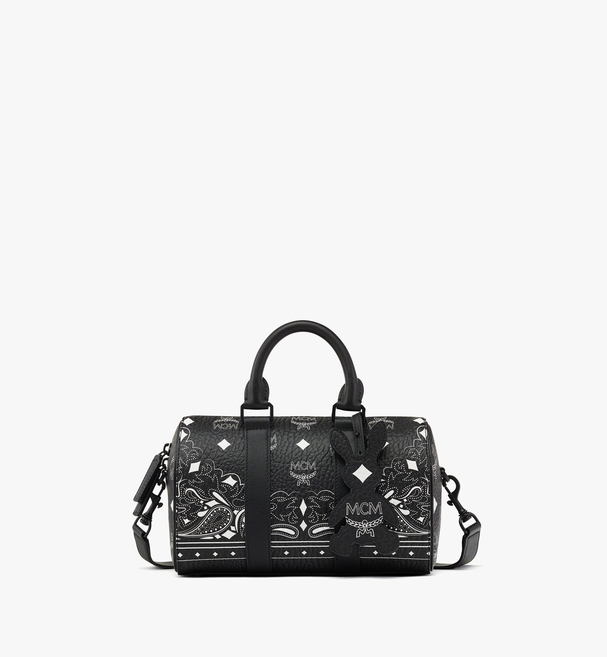 MCM Aren Boston Bag in Bandana Visetos Black MMBDATA02BK001 ほかの角度から見る 1