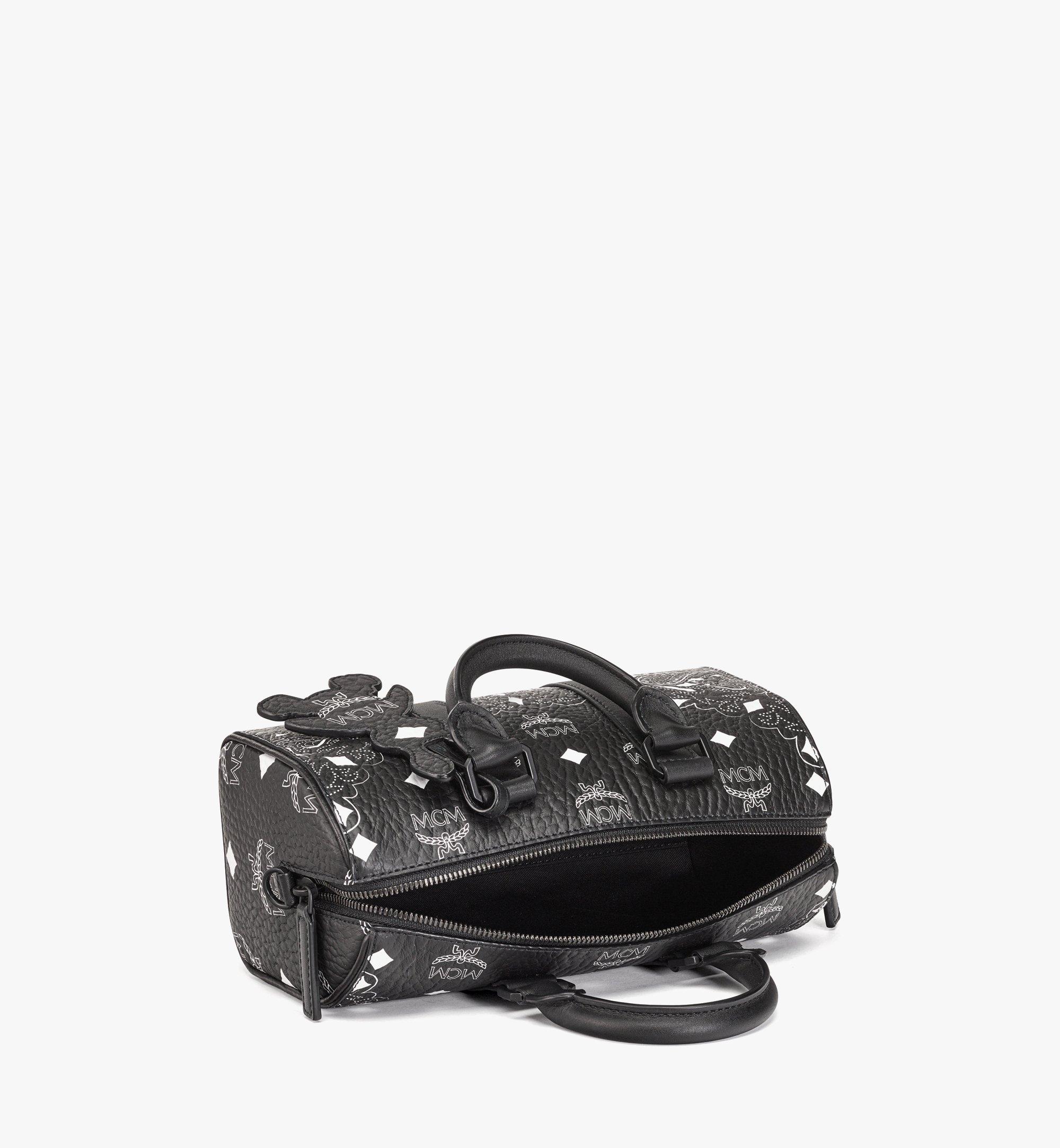 Small Aren Boston Bag in Bandana Visetos Black | MCM ®JP