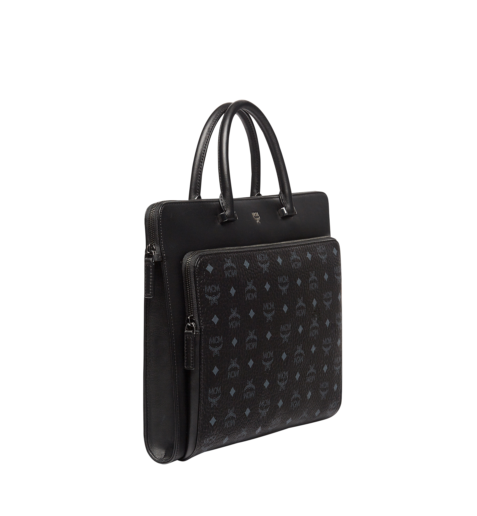 MCM Ottomar Briefcase in Visetos Black MMF7AOT23BK001 Alternate View 1