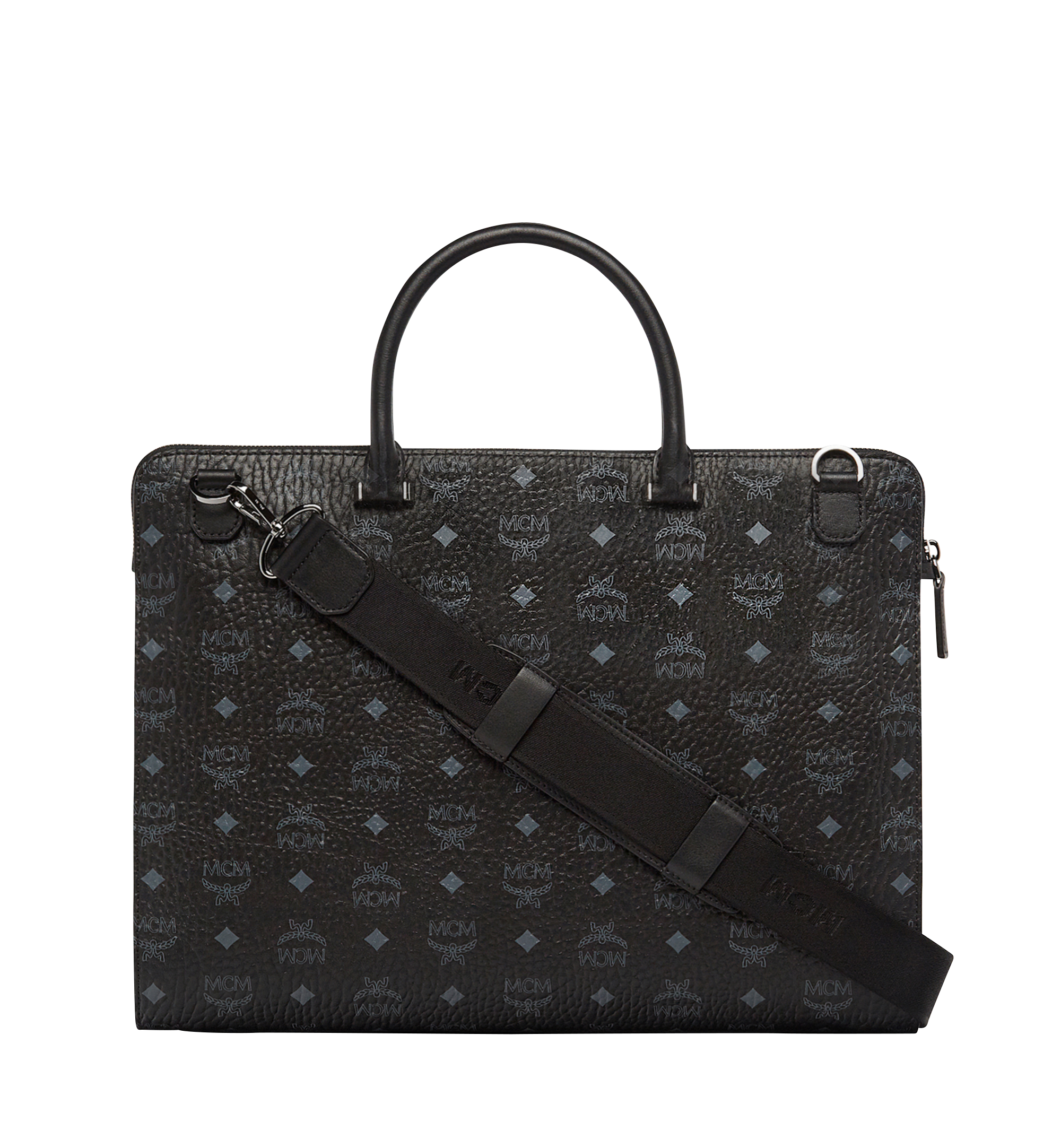 MCM Ottomar Briefcase in Visetos Black MMF7AOT23BK001 Alternate View 3