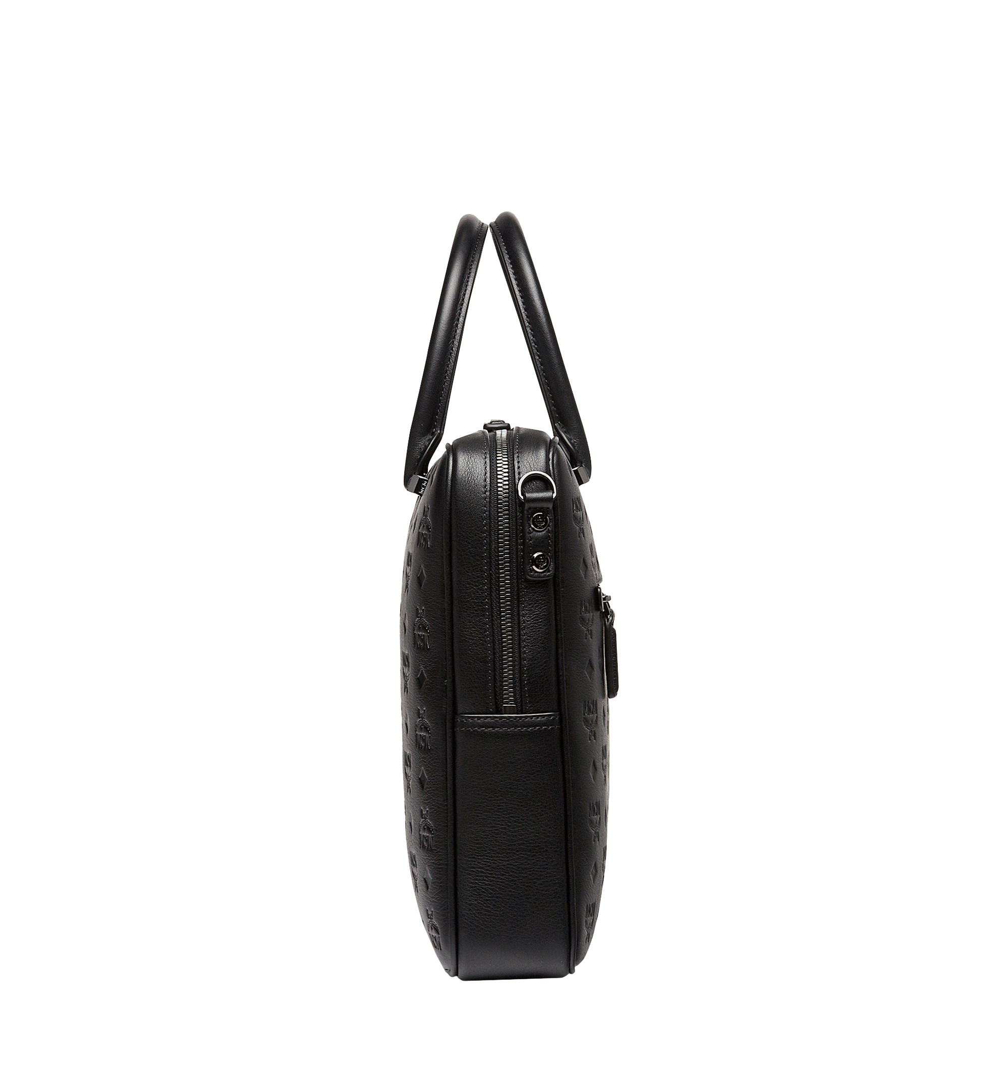 MCM Ottomar Briefcase in Monogram Leather Black MMF8SOT02BK001 Alternate View 2