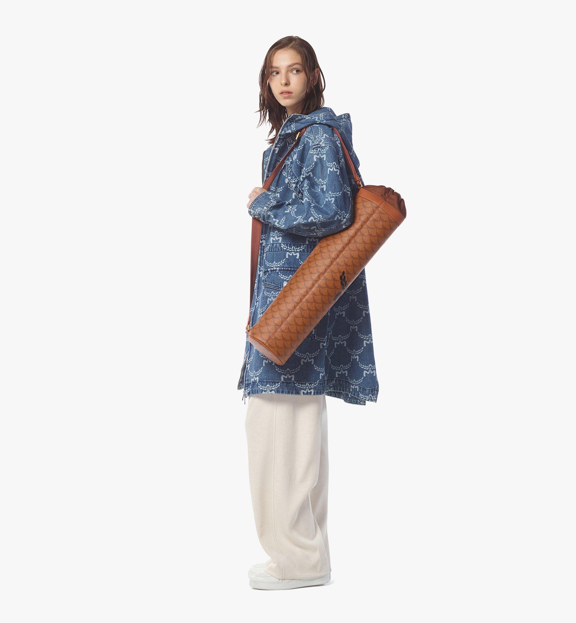 MCM Ottomar Yoga Mat Holder in Lauretos Cognac MMGEATT02CO001 Alternate View 4