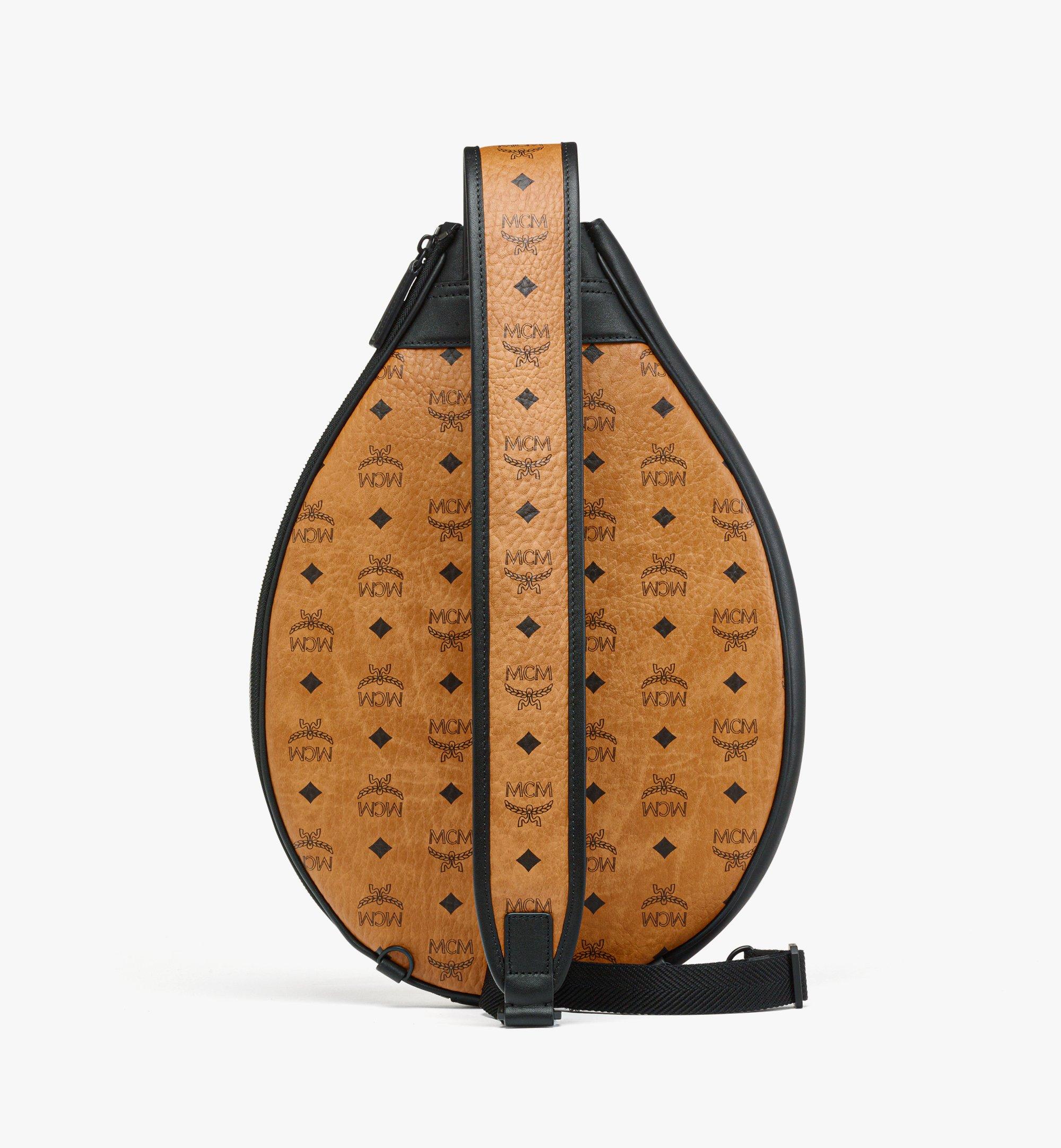 MCM テニスラケット カバー - メガ ローレル ヴィセトス Cognac MMGESTA01CO001 ほかの角度から見る 3