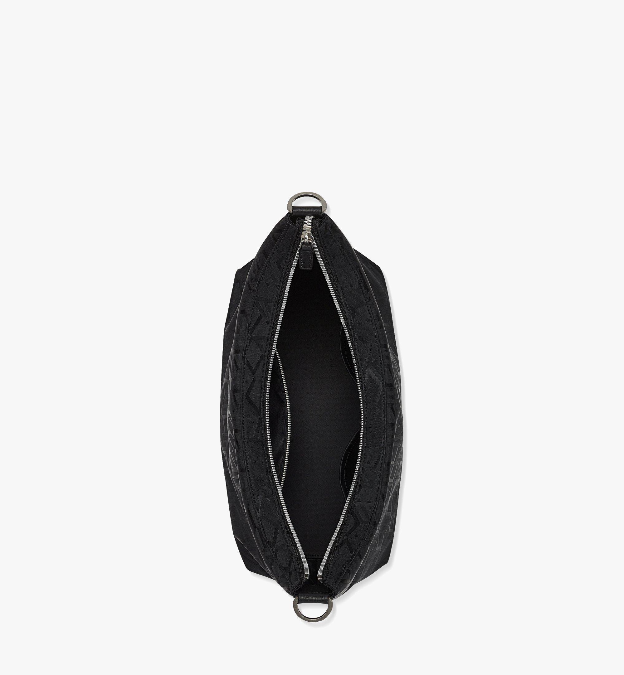 MCM Aren Hobo Bag in Cubic Jacquard Nylon Black MMHDSTA01BK001 Alternate View 2