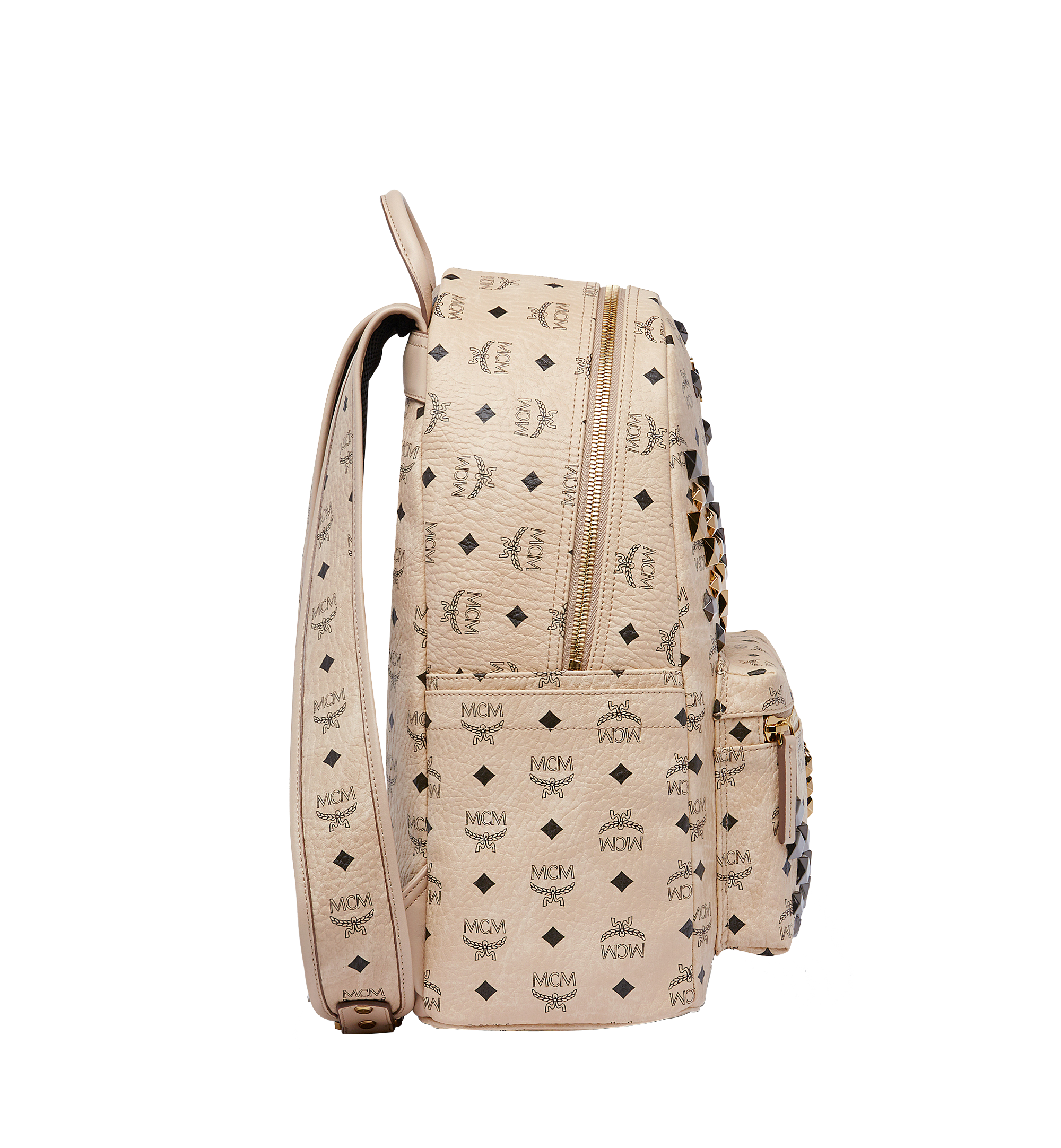 40 Cm 15 7 Stark M Studs Backpack In Visetos Beige Mcm Th