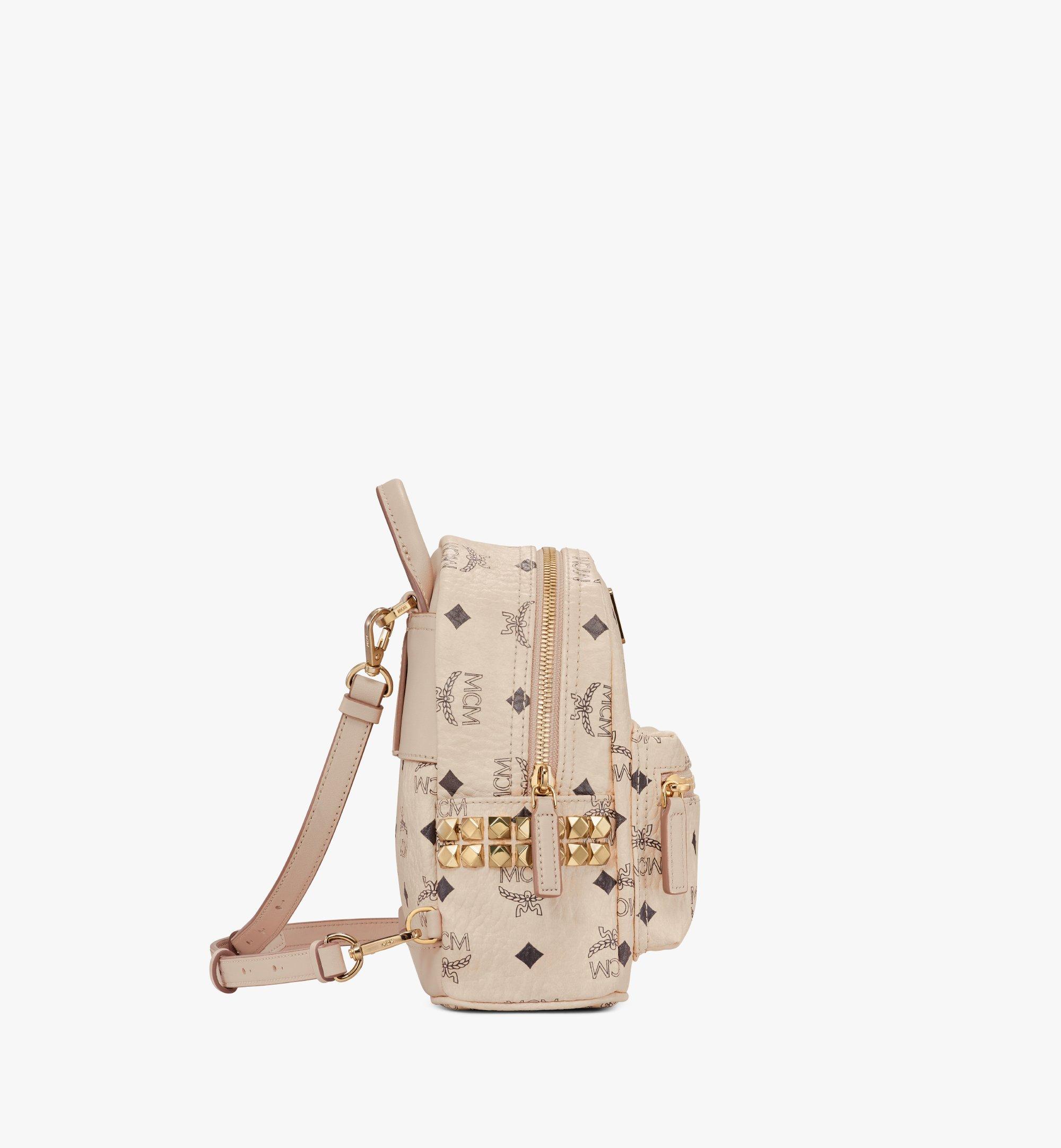 MCM Stark Bebe Boo Backpack in Visetos Beige MMK6AVE92IG001 Alternate View 2