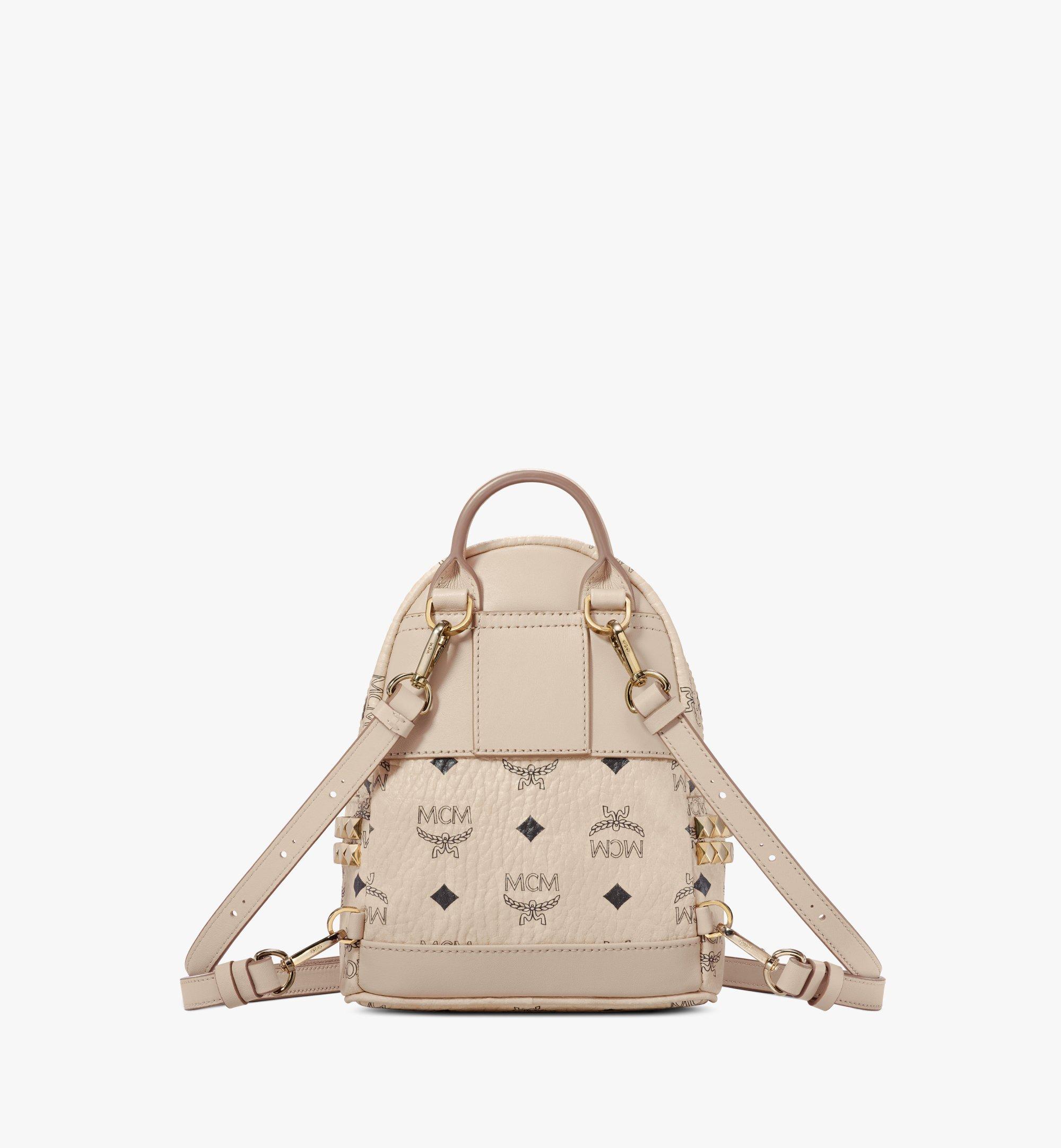 MCM Stark Bebe Boo Backpack in Visetos Beige MMK6AVE92IG001 Alternate View 4