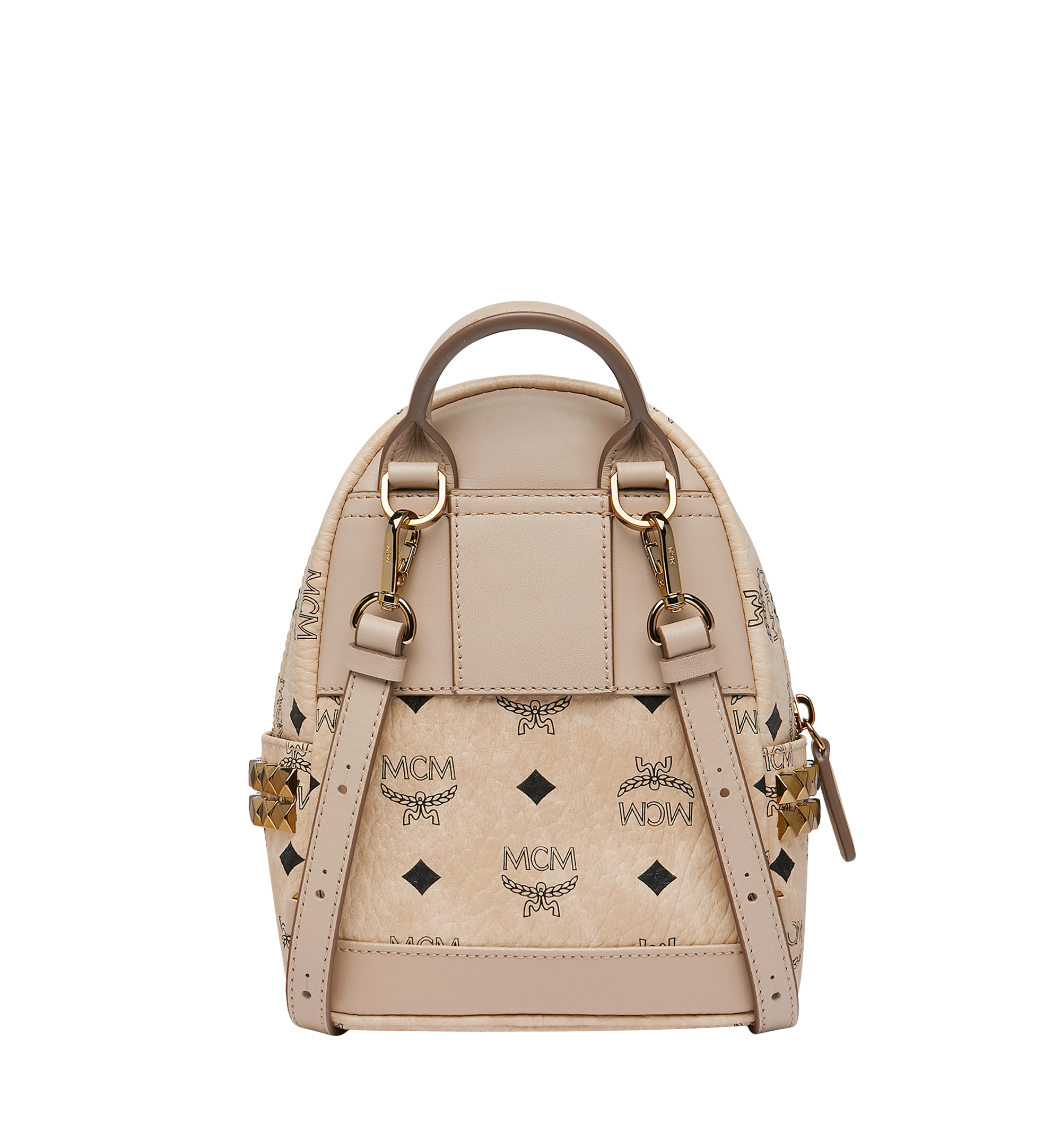 MCM Stark Bebe Boo Backpack in Visetos Beige MMK6AVE92IG001 Alternate View 5