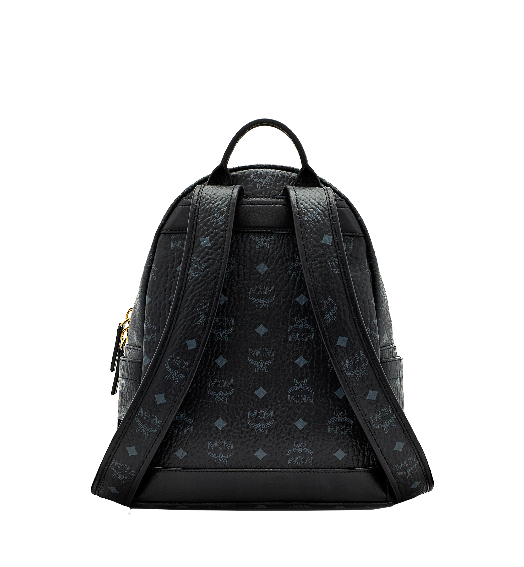 32 cm / 12.5 in Stark M Studs Backpack In Visetos Black | MCM ®TH