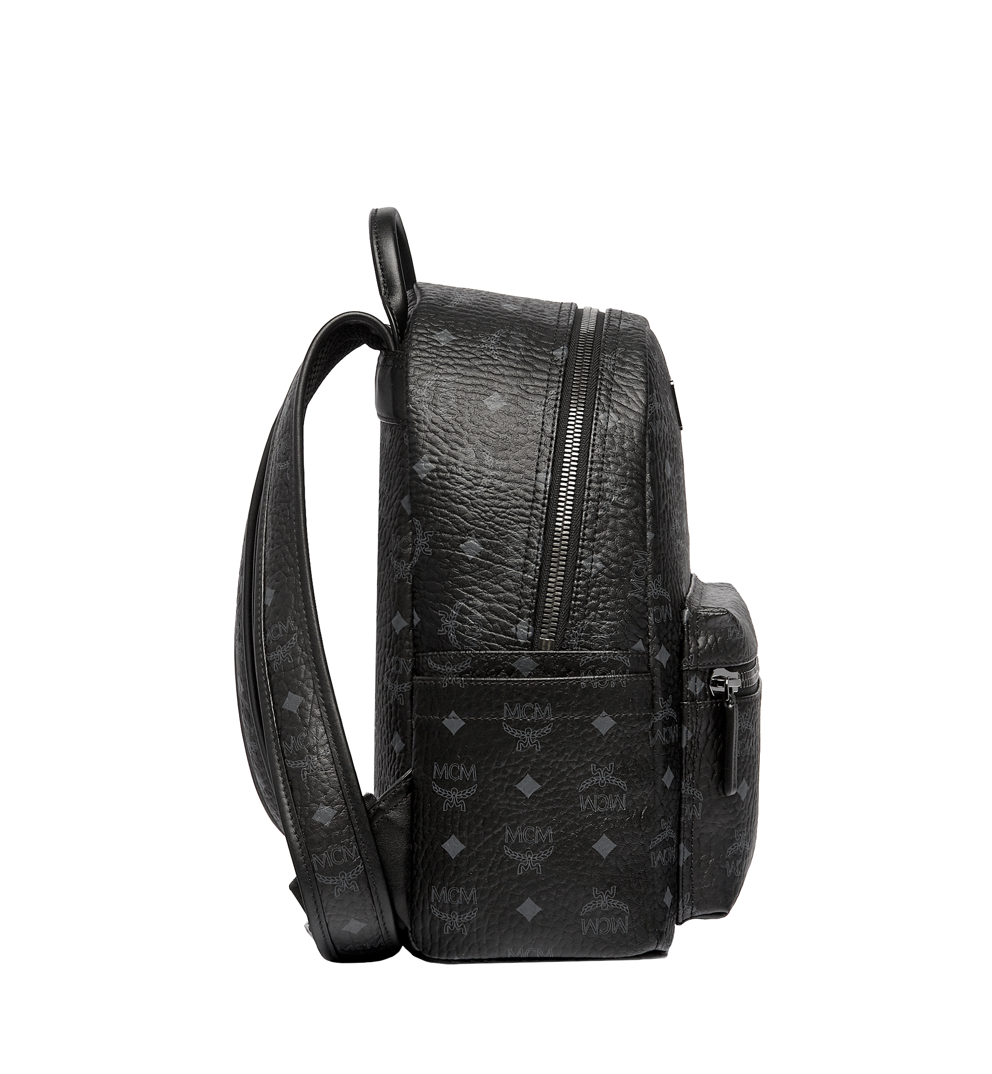MCM Stark Classic Backpack in Visetos Black MMK6SVE26BK001 Alternate View 2