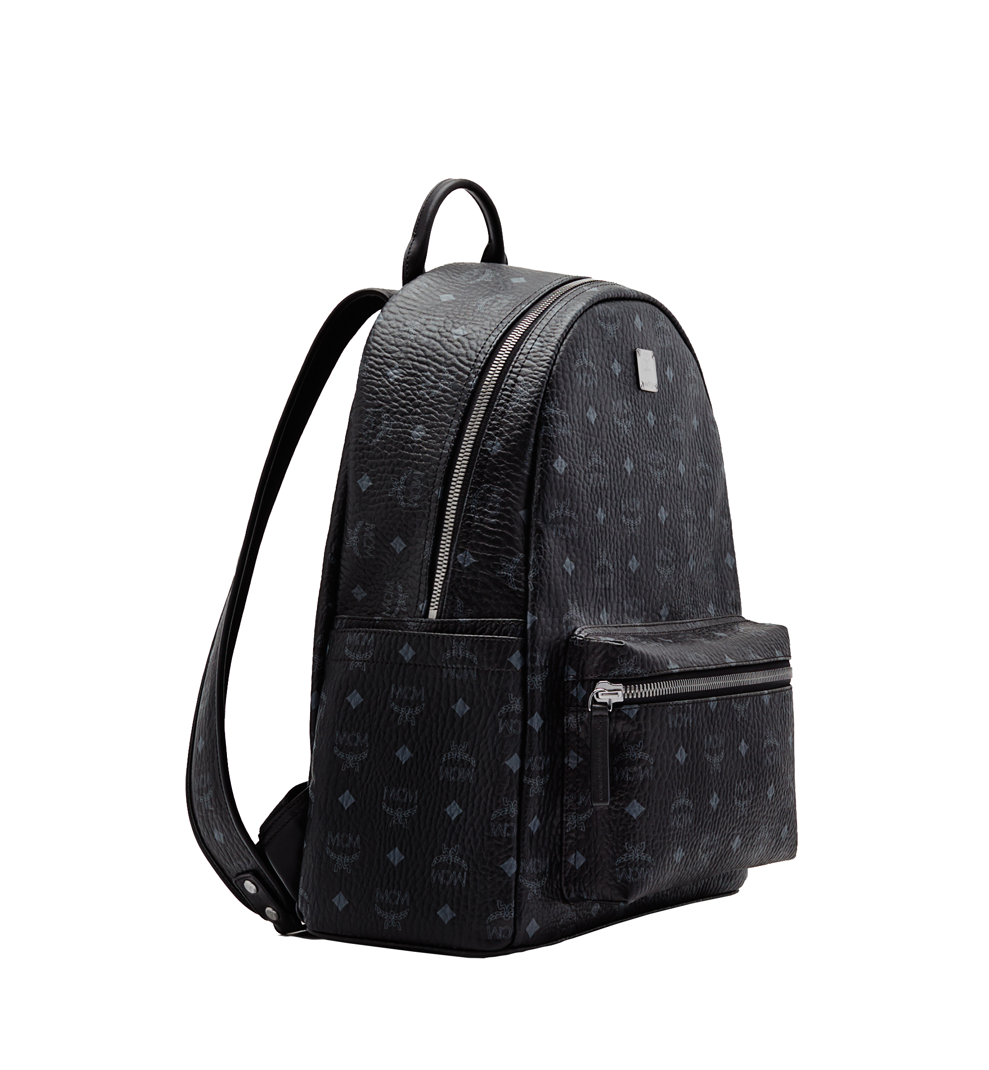 MCM Stark Classic Backpack in Visetos Black MMK6SVE28BK001 Alternate View 1