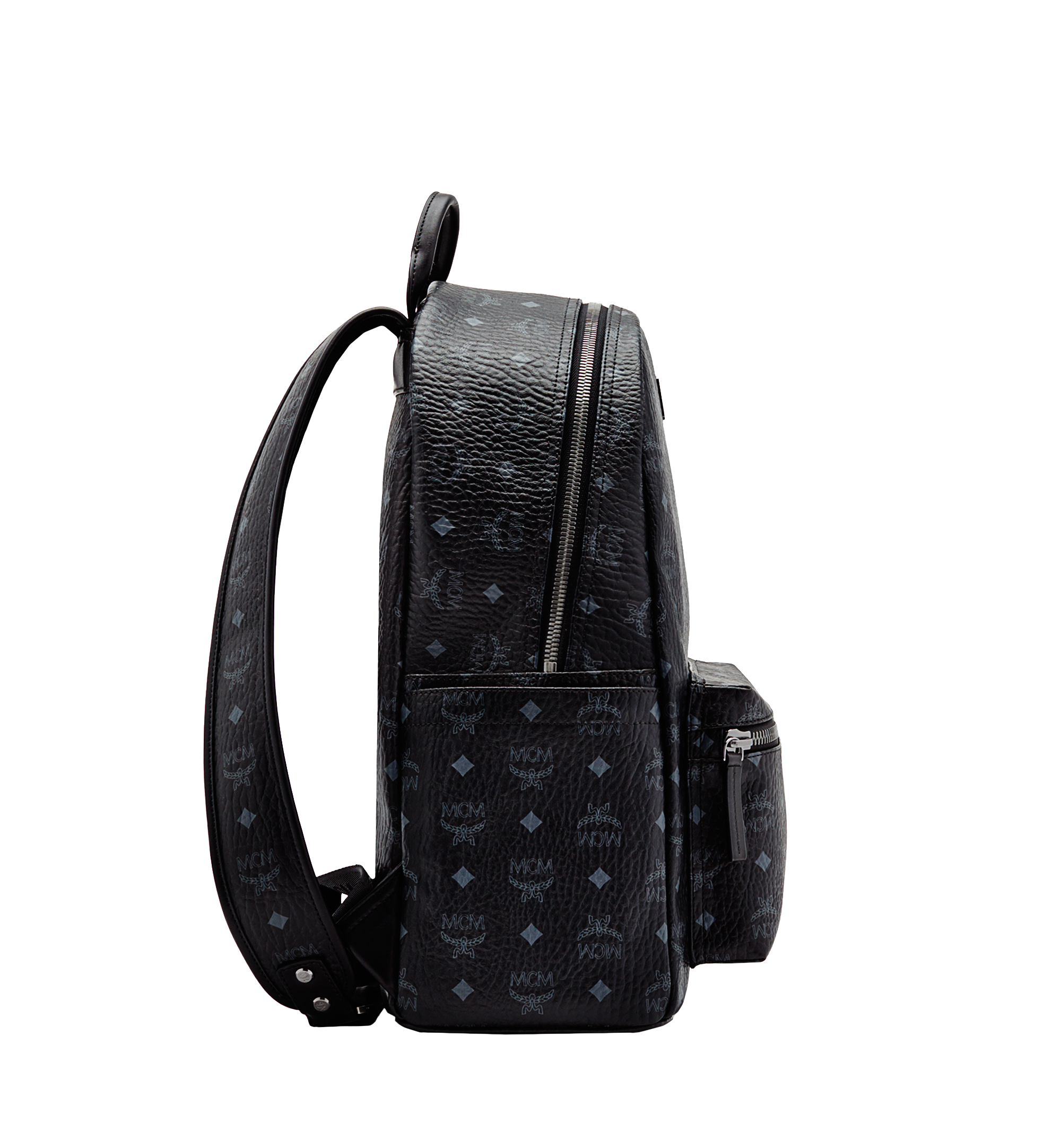 MCM Stark Classic Backpack in Visetos Black MMK6SVE28BK001 Alternate View 2