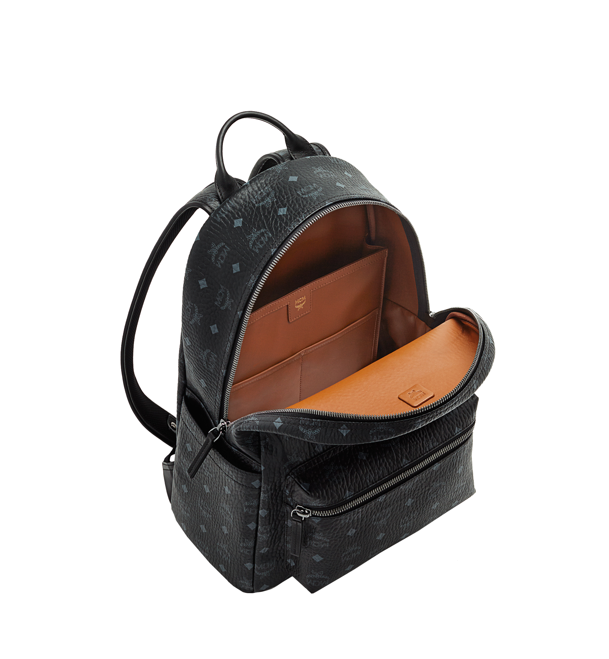 MCM Stark Classic Backpack in Visetos Black MMK6SVE28BK001 Alternate View 4