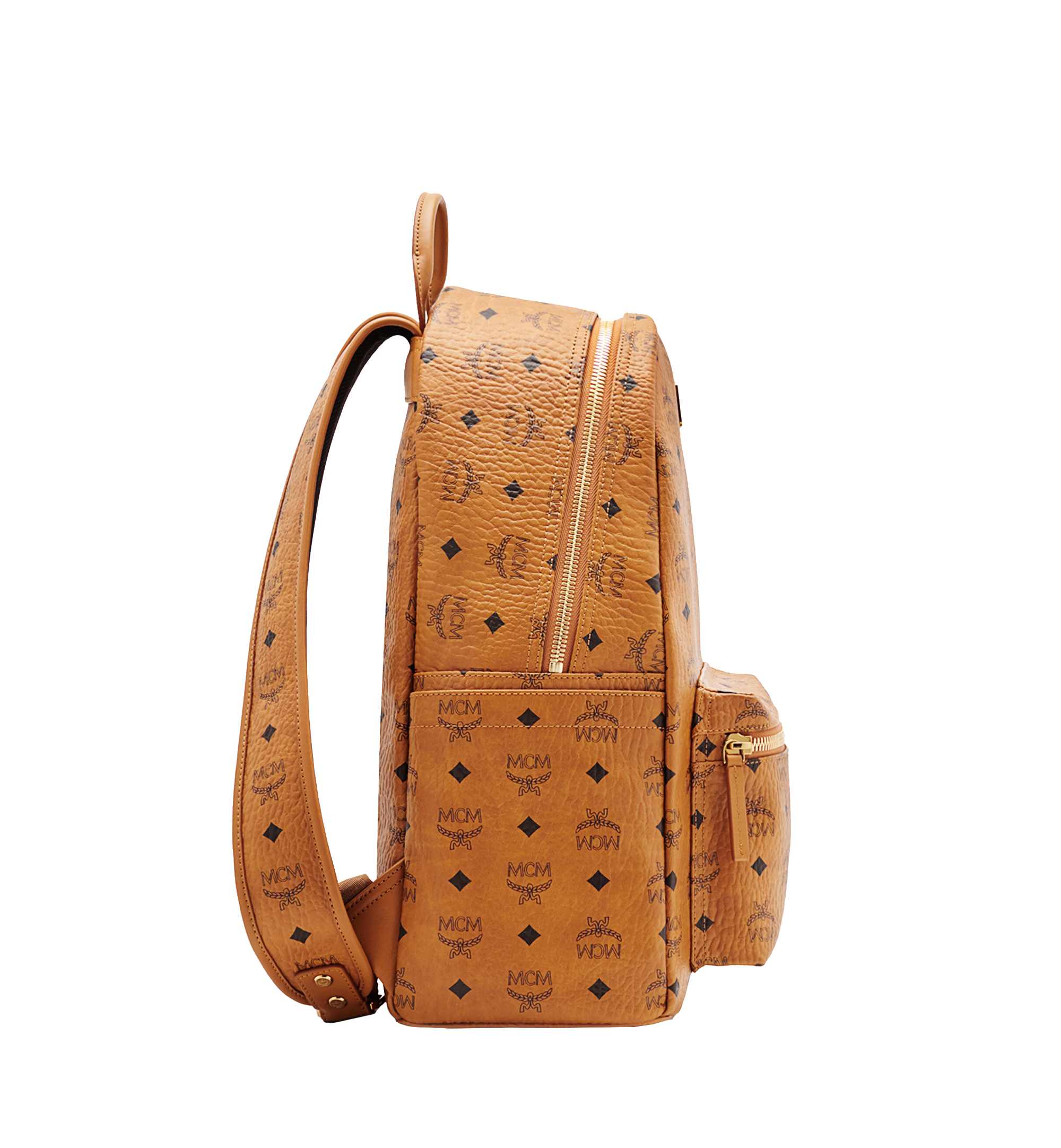 Medium Stark Classic Backpack in Visetos Cognac MCM AT