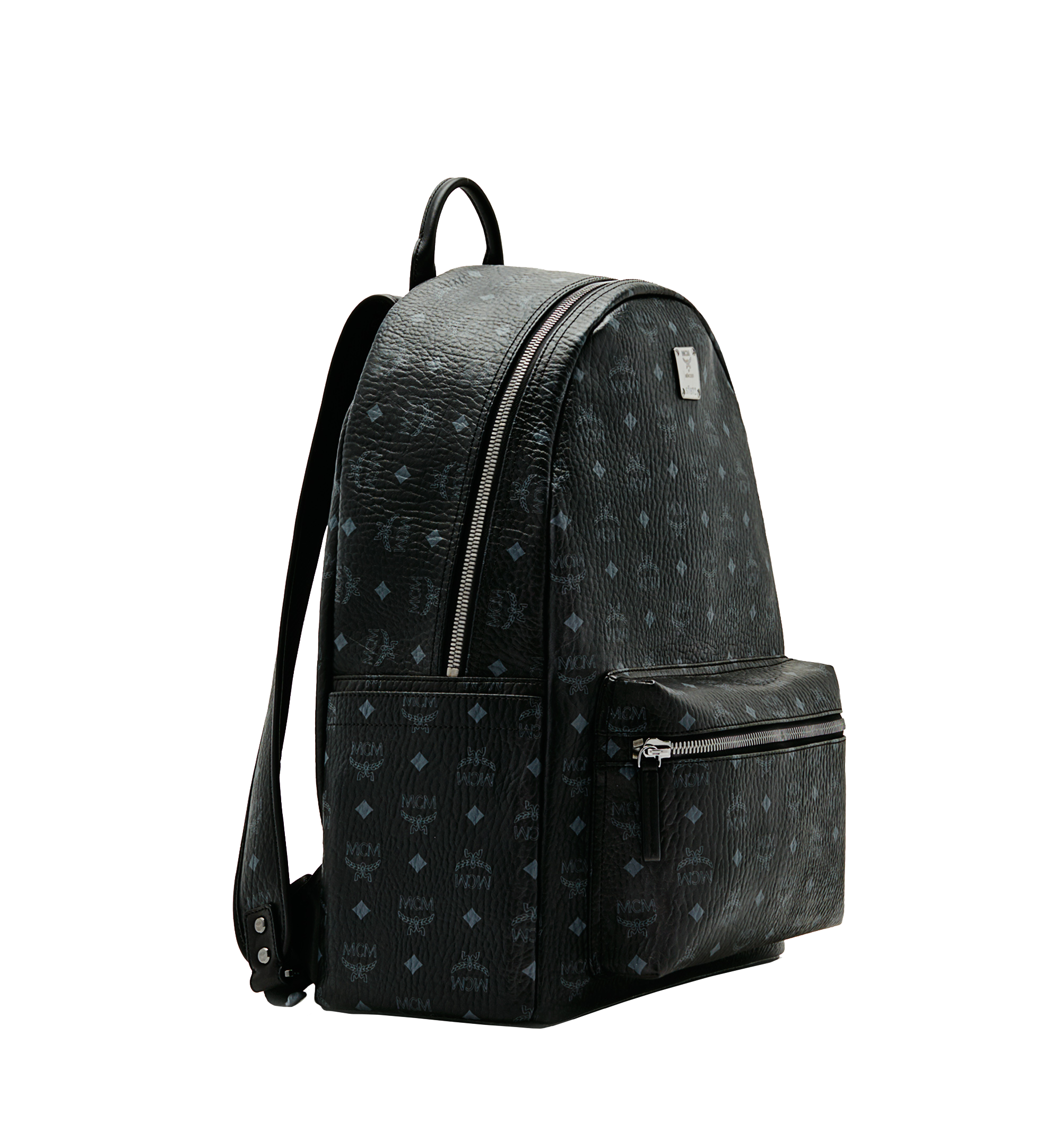 Mcm black cheap bookbag