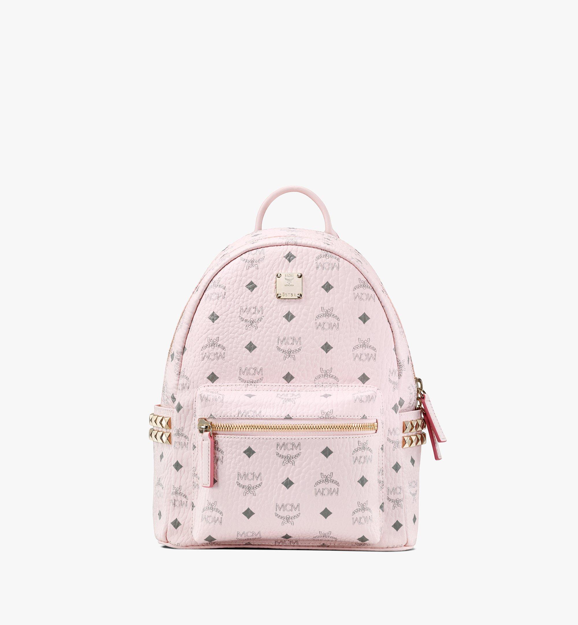 mcm light pink backpack