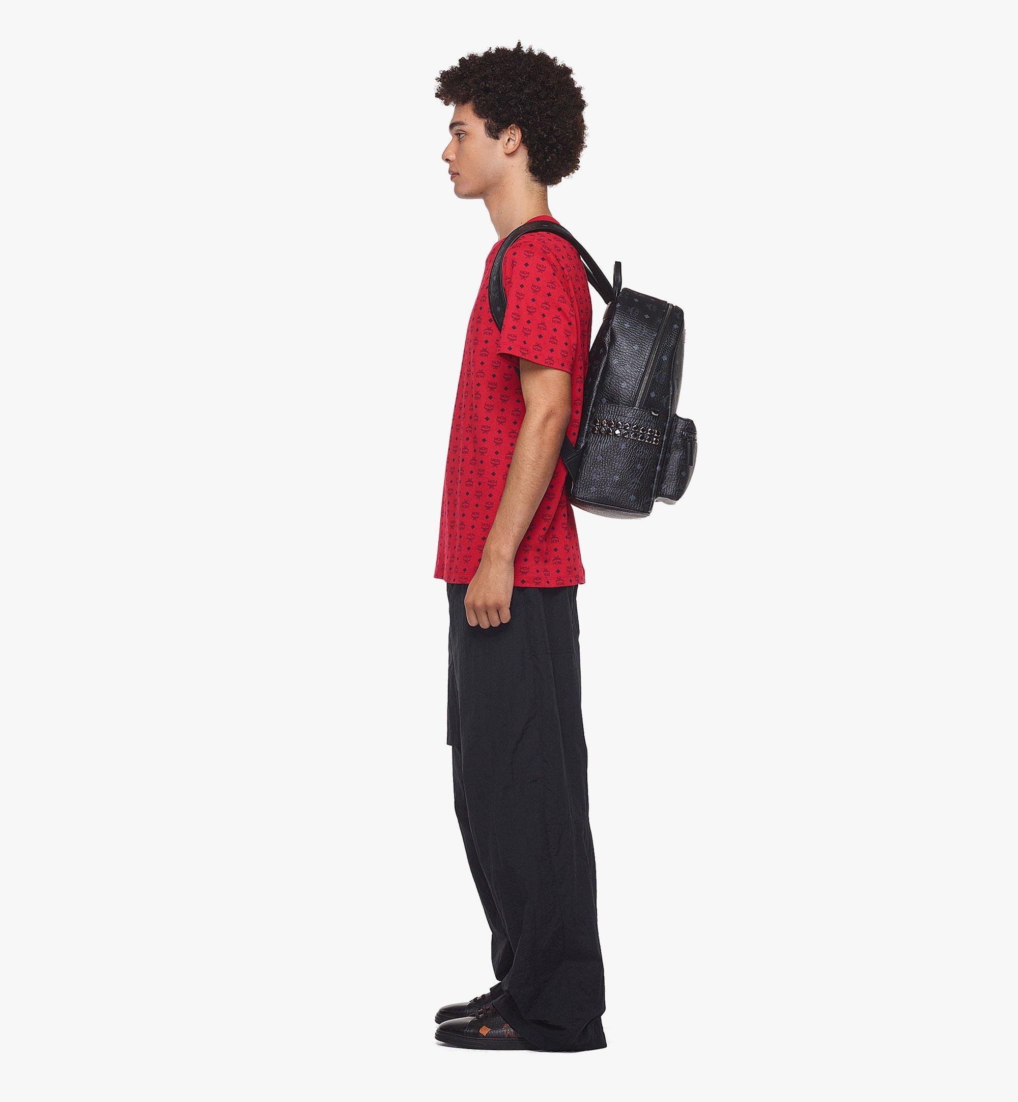 MCM Stark Side Studs Backpack in Visetos Black MMK6SVE38BK001 Alternate View 4