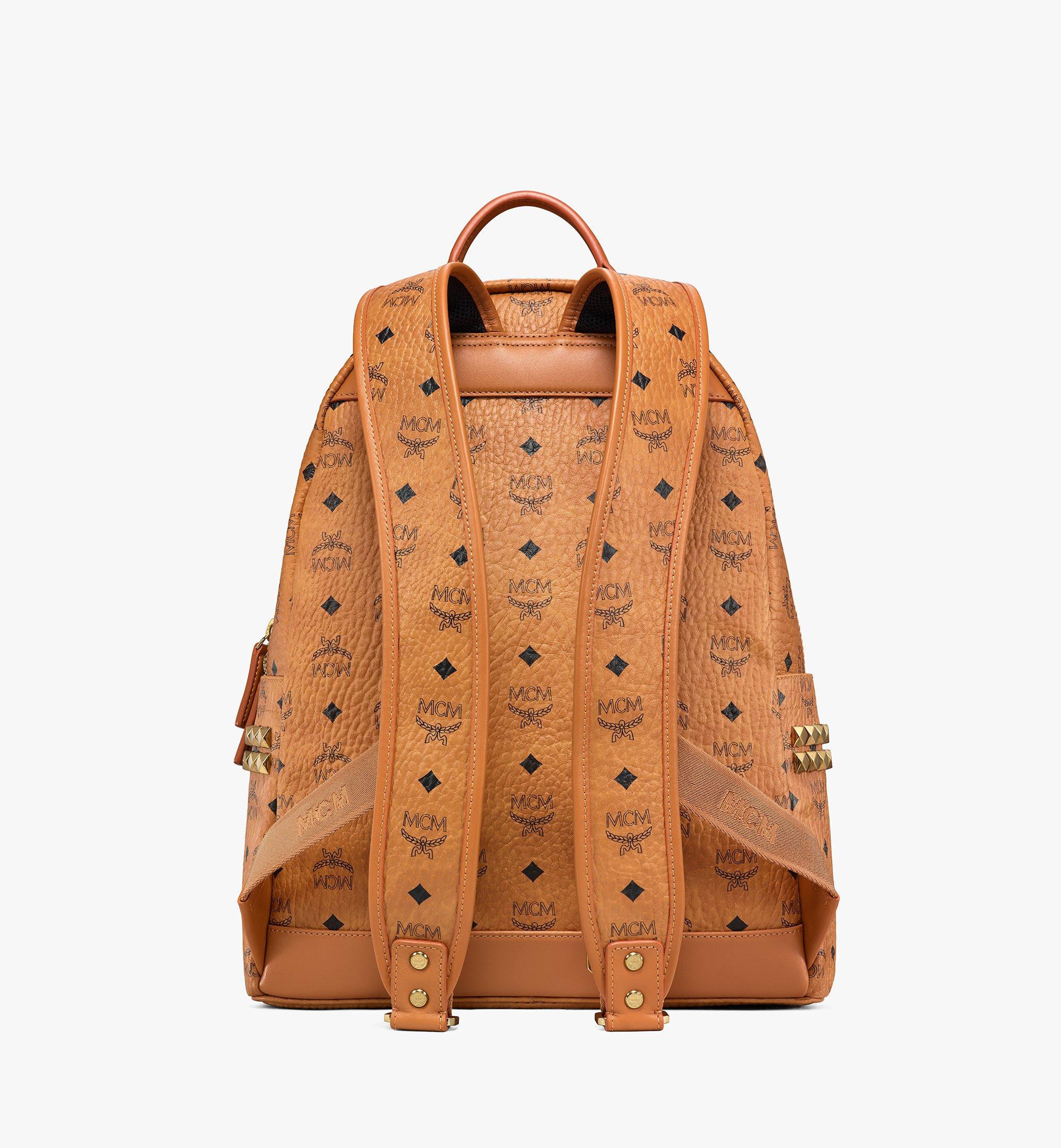 Mcm Stark Medium Backpack - Cognac