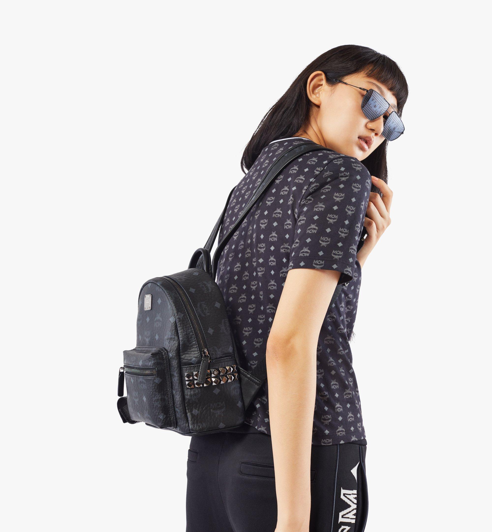 Mini Stark Side Studs Backpack in Visetos Black