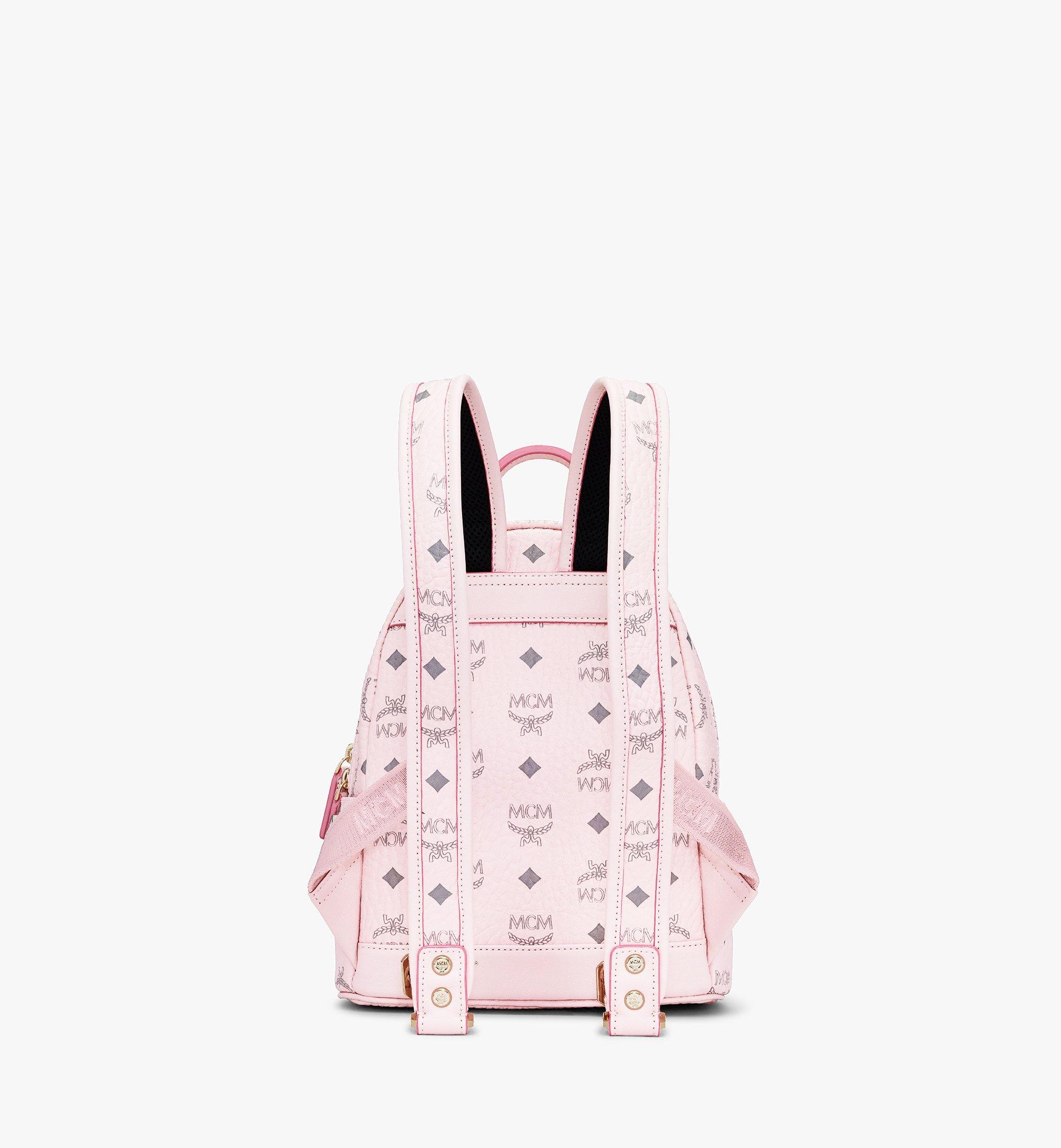MCM Stark Side Studs Backpack in Visetos Pink MMK6SVE41QH001 Alternate View 2