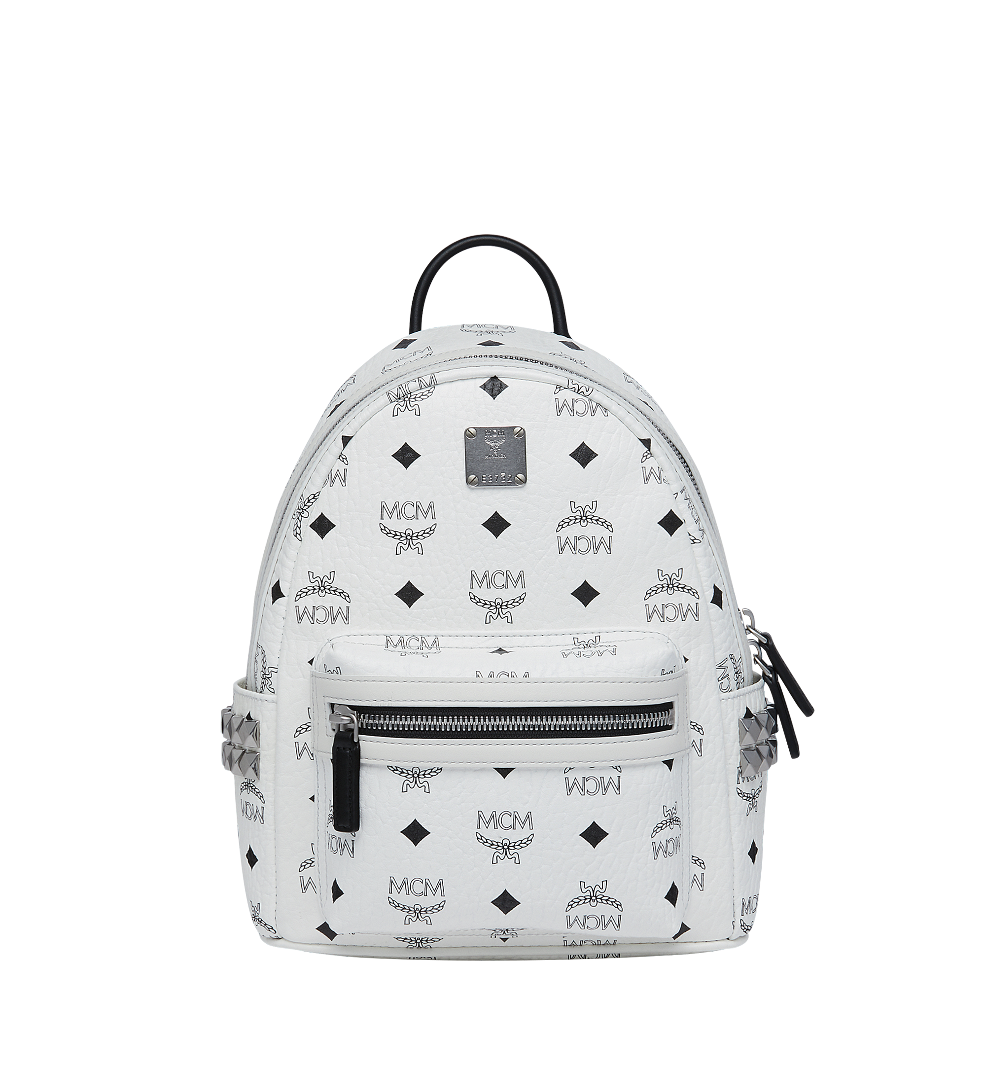 Mini Stark Side Studs Backpack in Visetos White | MCM ®US