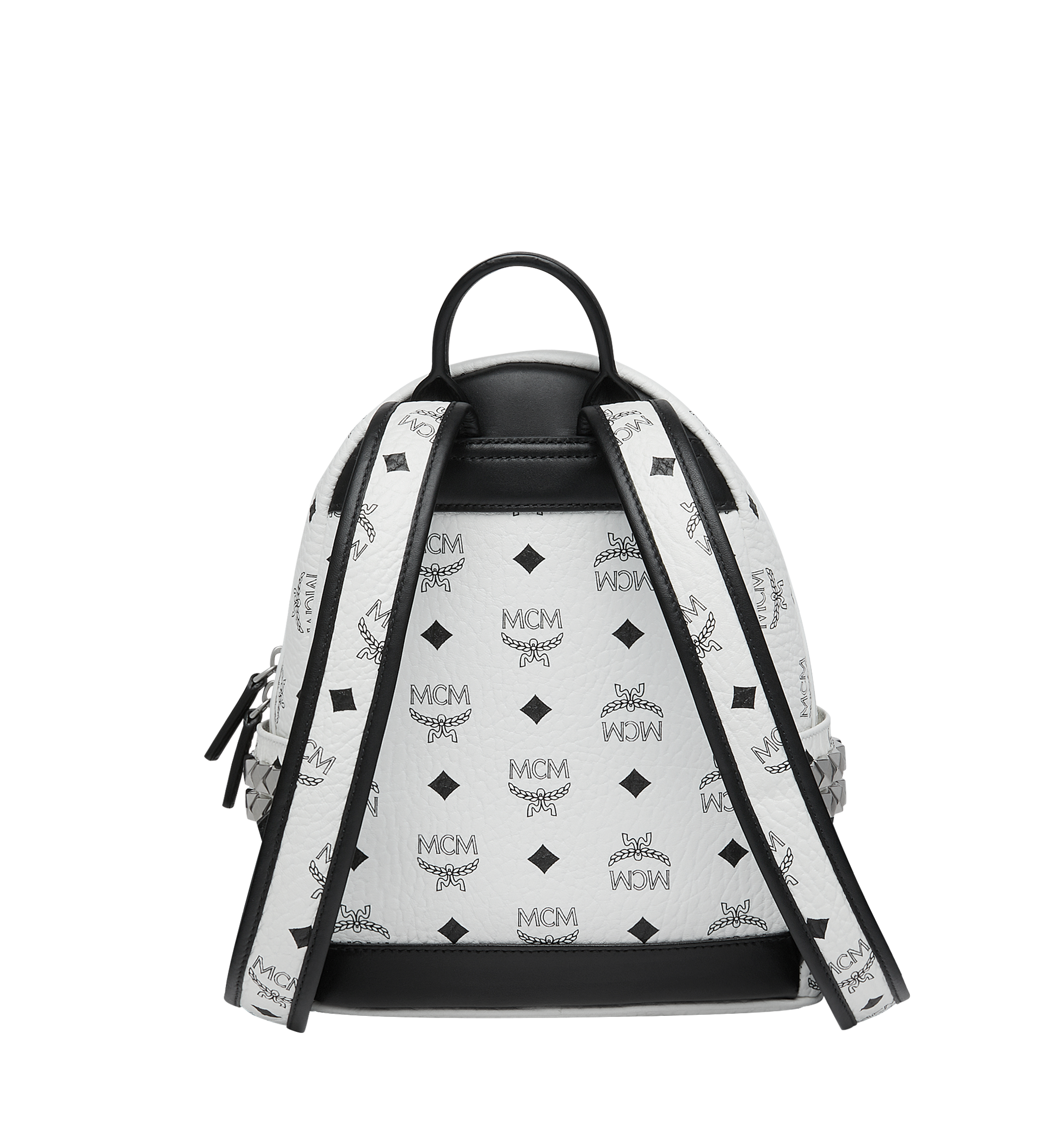 Mcm white discount mini backpack