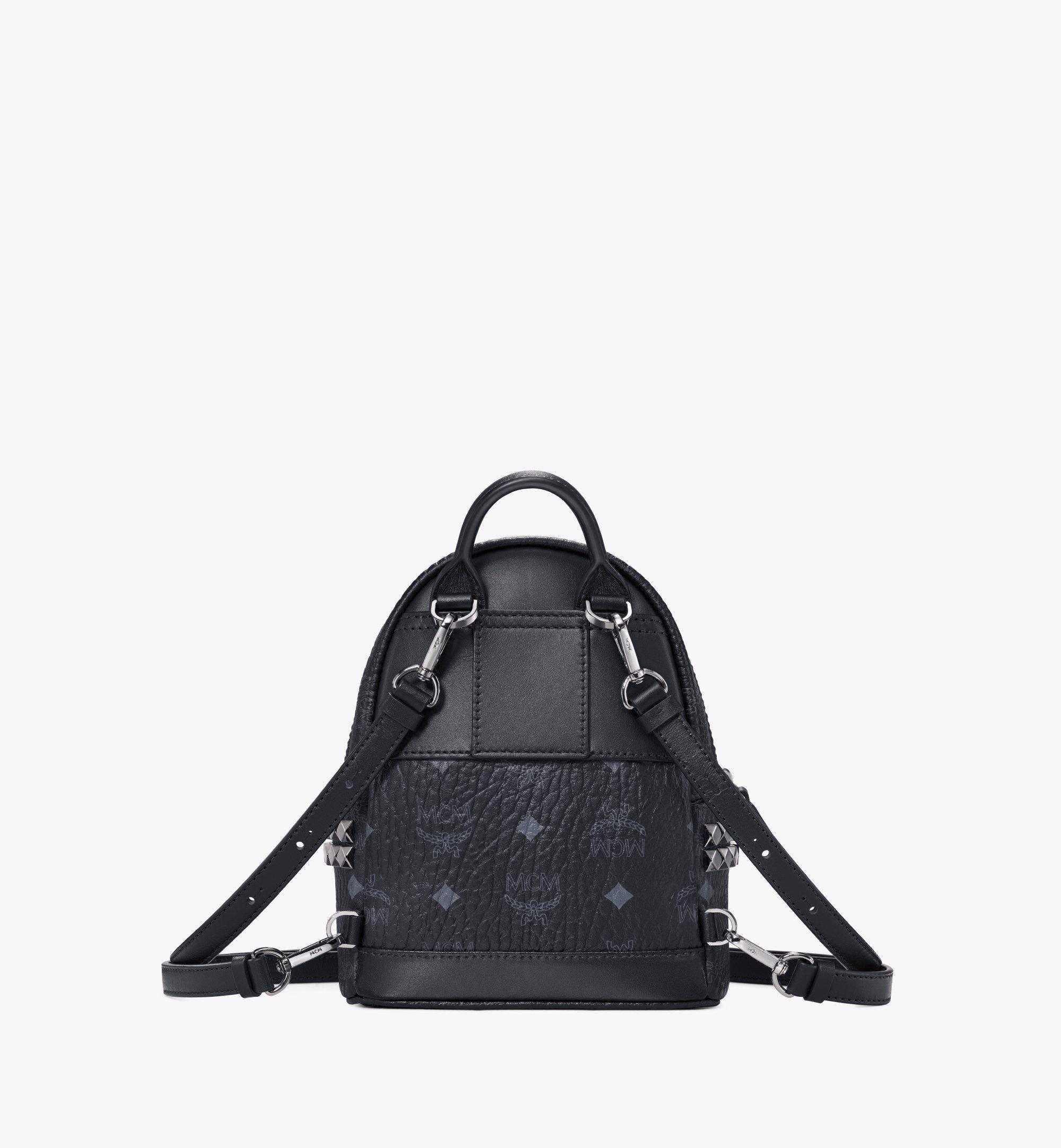 X Mini Stark Bebe Boo Side Studs Backpack in Visetos Black MCM SG