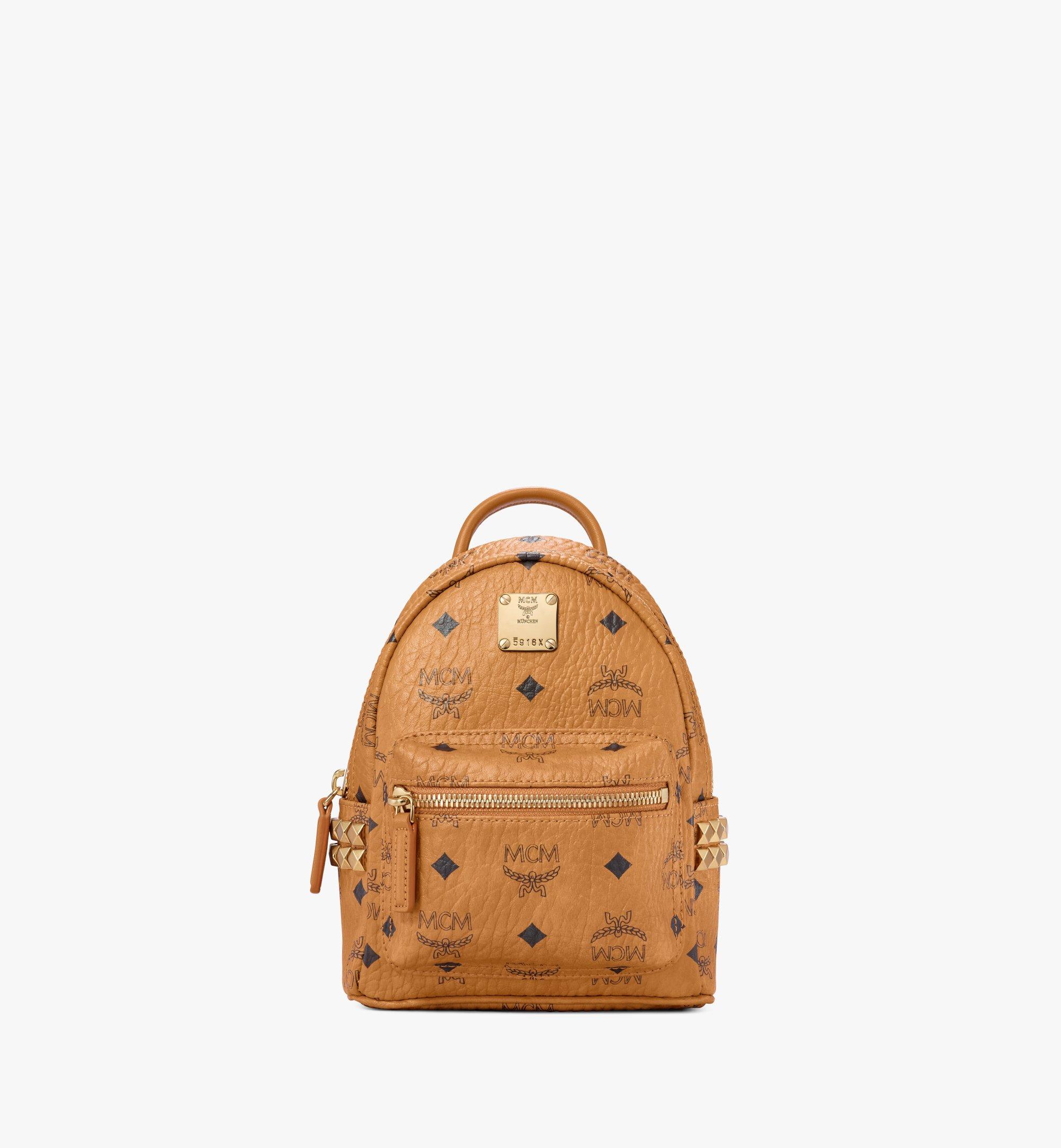 Mcm Small Stark Backpack Cognac