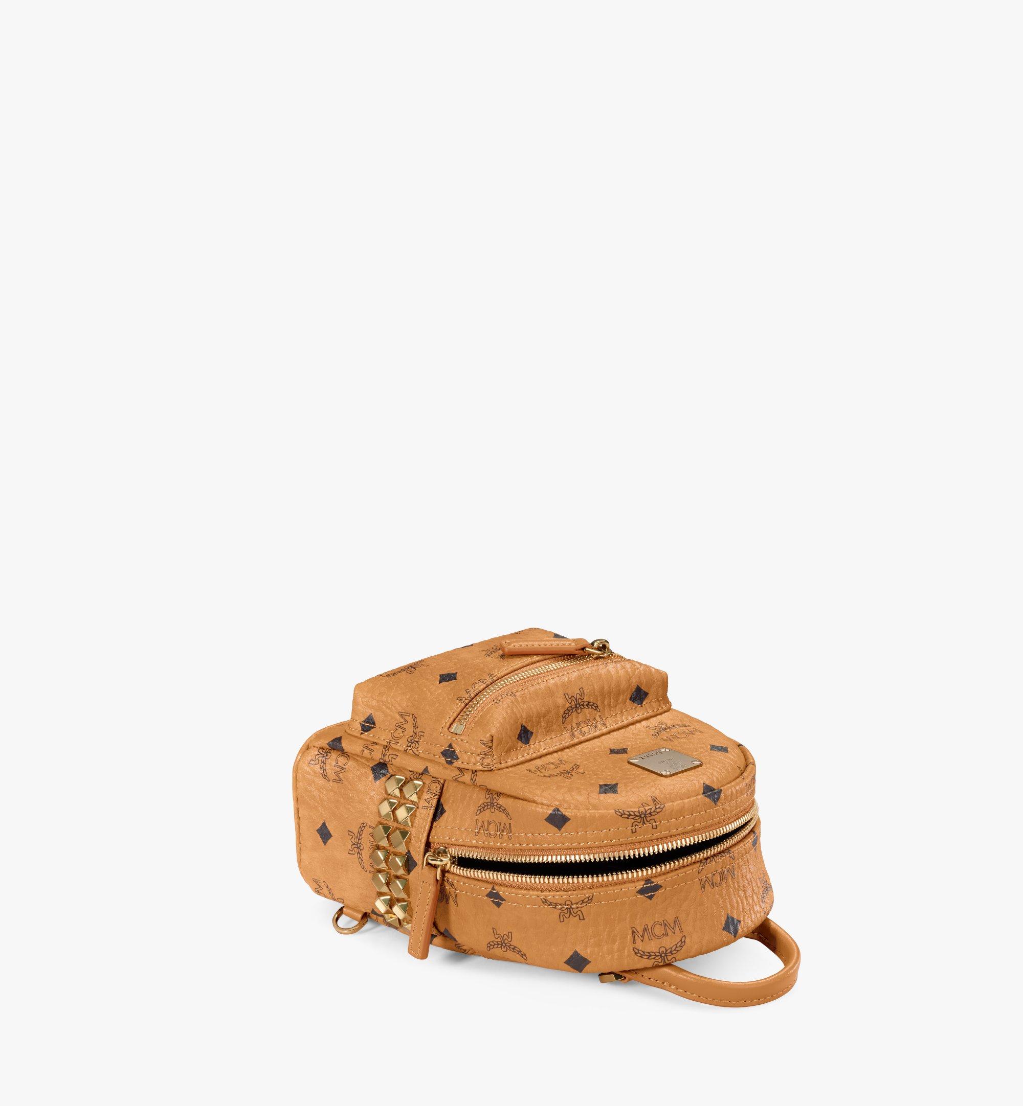 Mcm Small Stark Backpack Cognac